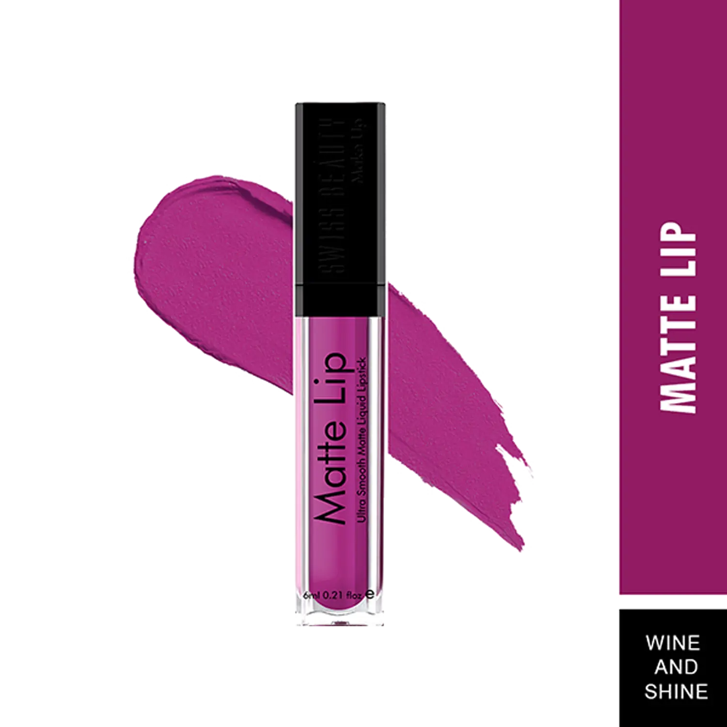 Swiss Beauty | Swiss Beauty Ultra Smooth Matte Liquid Lipstick - 29 Wine & Shine (6ml)