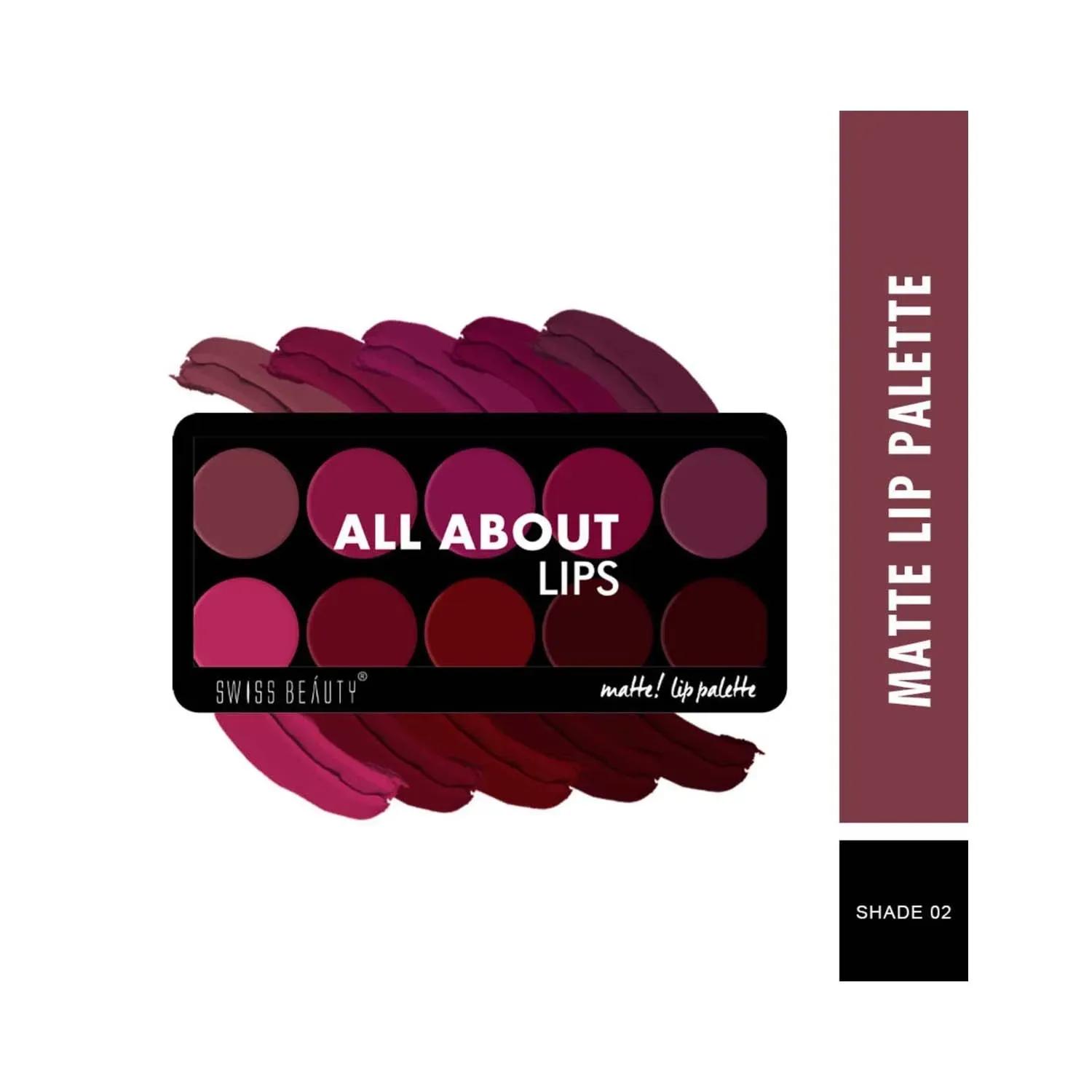 Swiss Beauty Matte Lip Palette - Shade-2 (10g)