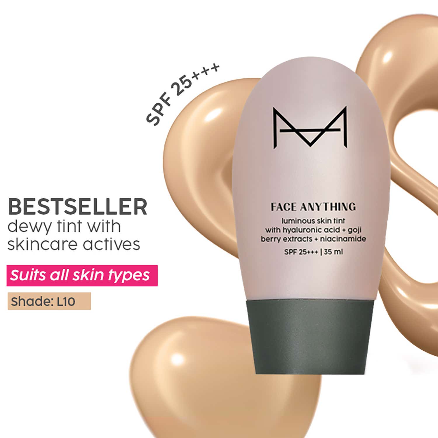 HOUSE OF MAKEUP | HOUSE OF MAKEUP Face Anything Luminous Skin Tint For Glass Skin - L10 Light Skin Tone (35 ml)