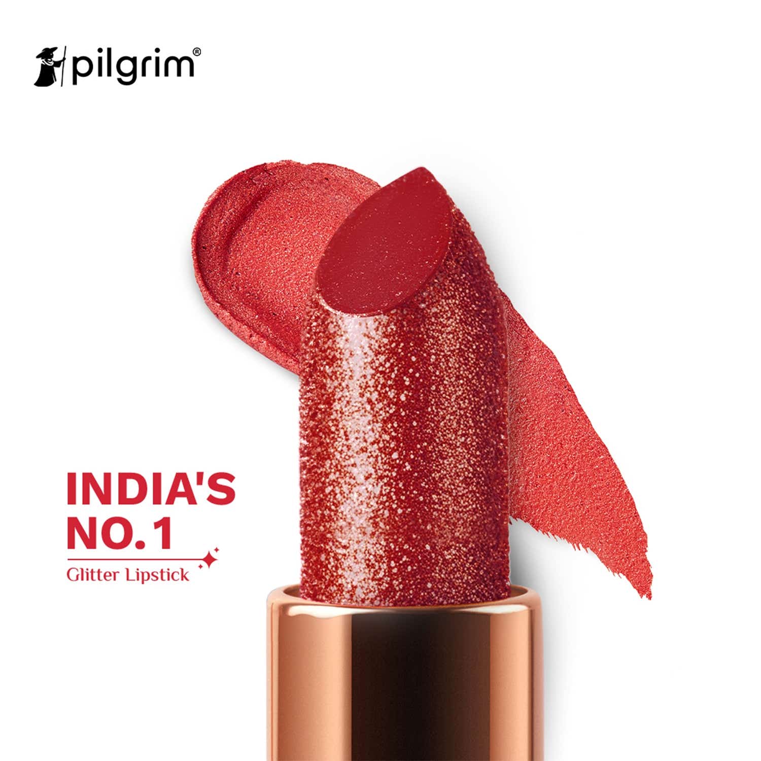 Pilgrim | Pilgrim Glitter Lipstick Luxurious 3D Glitter Formula With Matte Finish - 01 Jumeirah Jewel (4.2 g)
