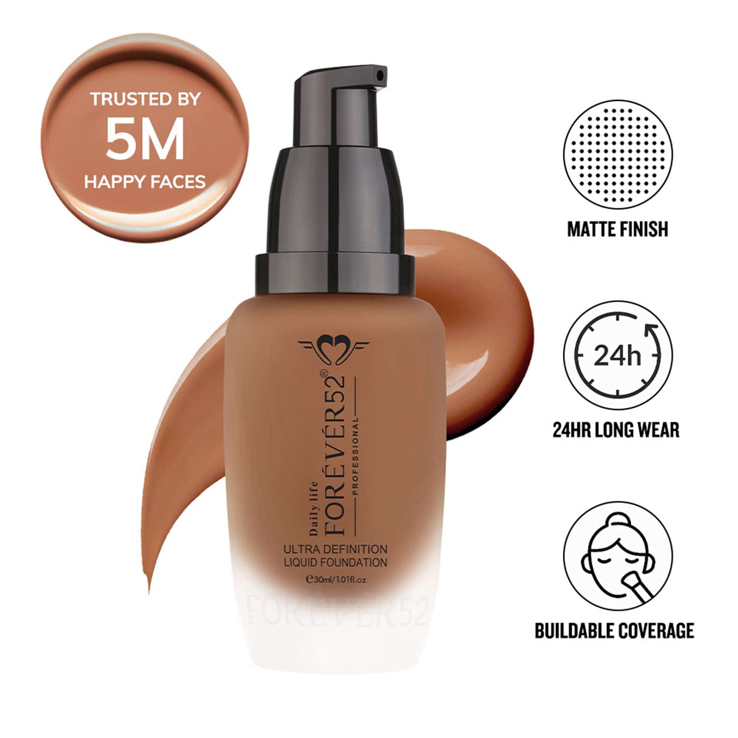 Daily Life Forever52 | Daily Life Forever52 Ultra Definition Liquid Foundation - FLF002 Eclair (30 ml)
