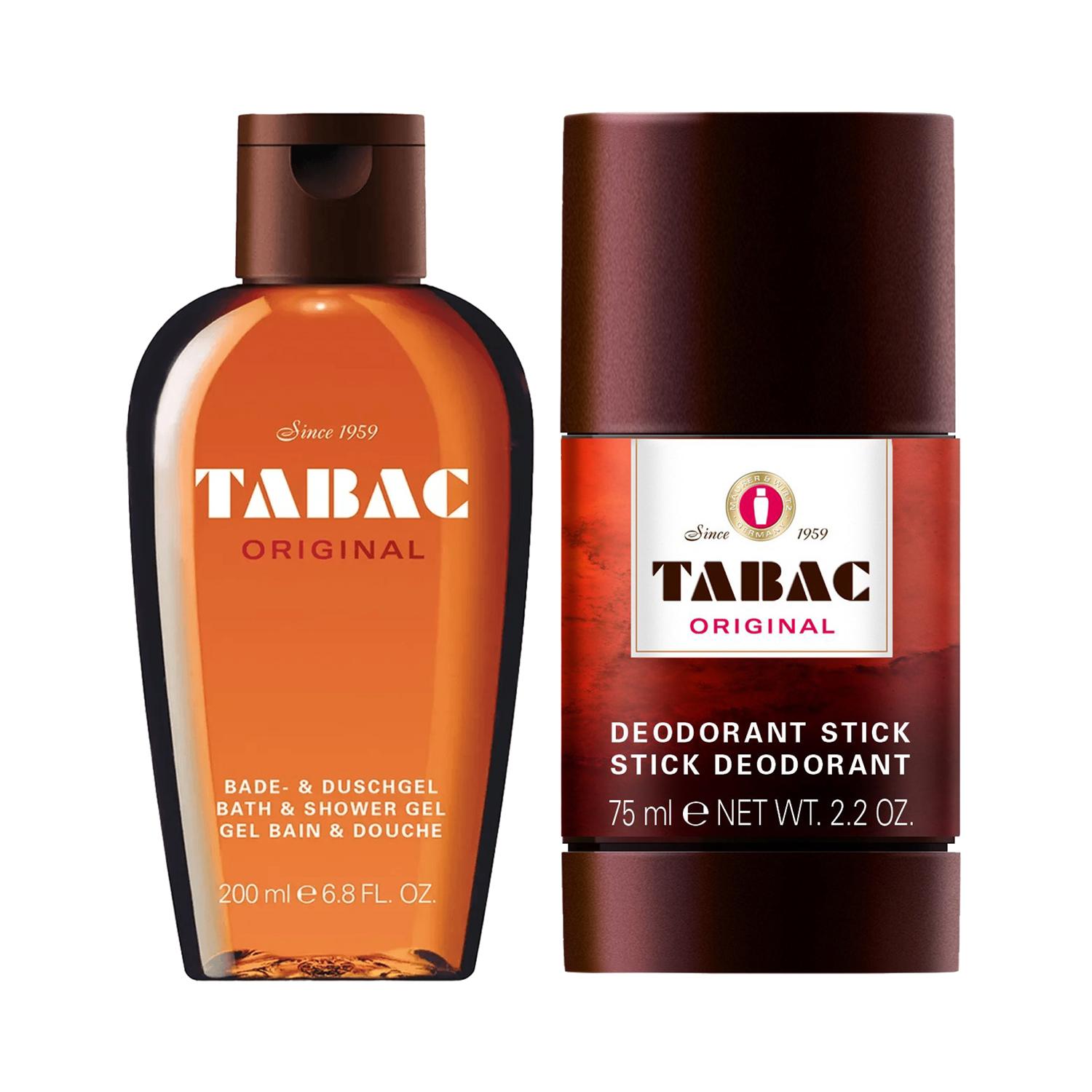Tabac Original Bath & Shower Gel (200 ml) & Original Deo Roll On (75 ml) Combo