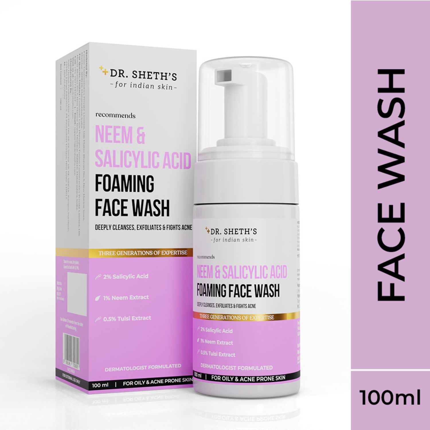 Dr. Sheth's | Dr. Sheth's Neem & Salicylic Acid Face Wash (100g)