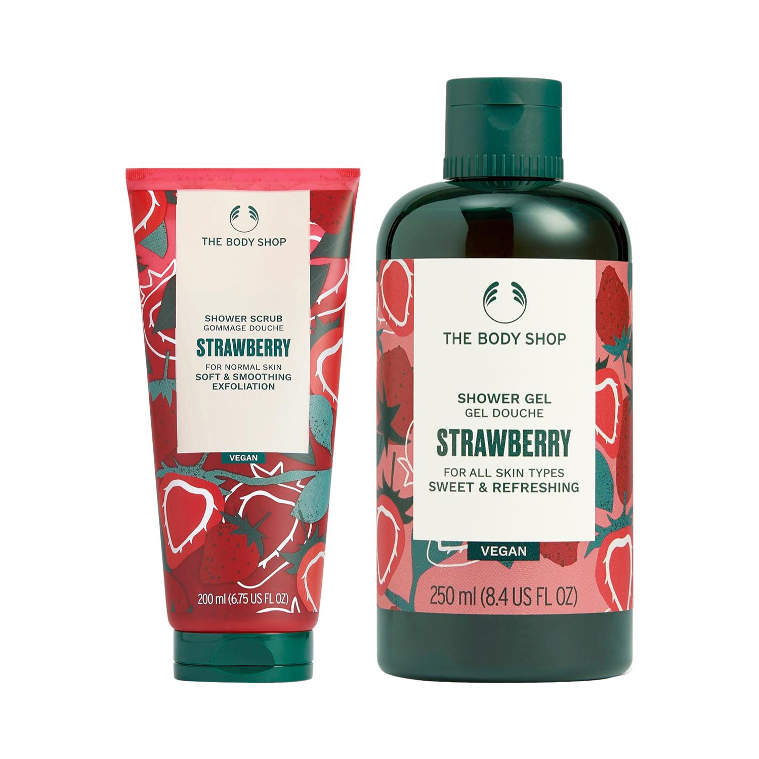 The Body Shop | The Body Shop Strawberry Shower Gel & Shower Scrub Combo