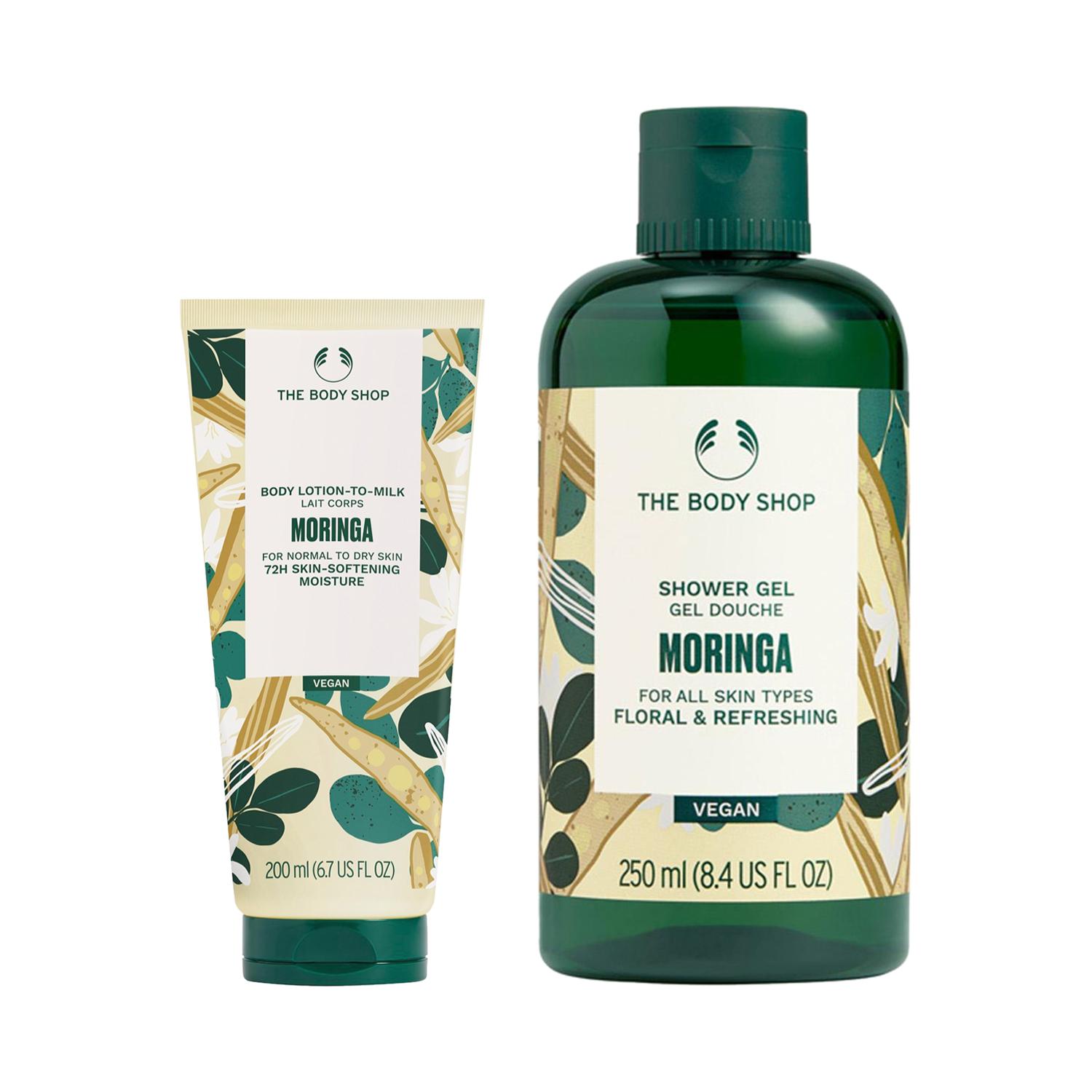 The Body Shop | The Body Shop Moringa Shower Gel & Body Milk Combo