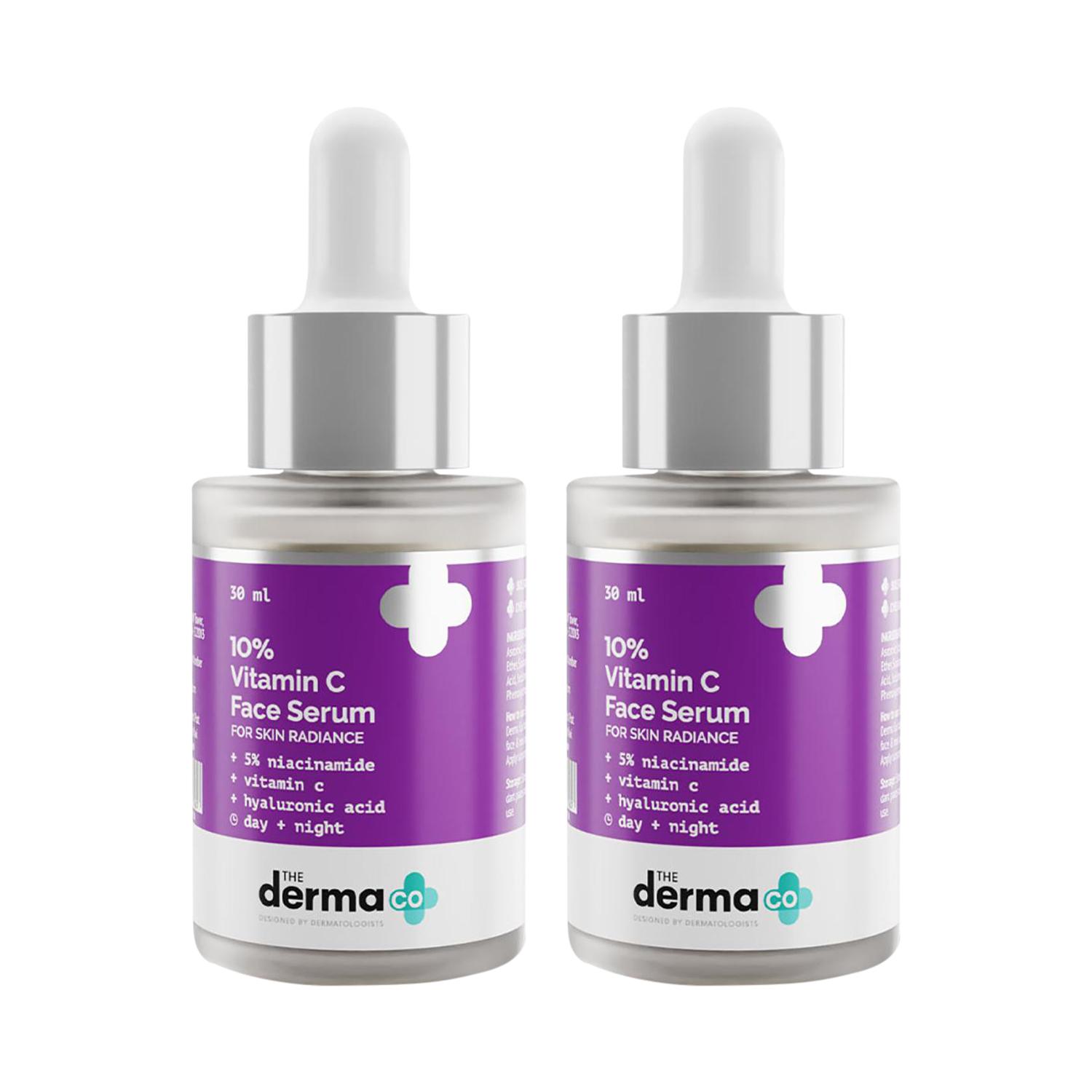 The Derma Co | The Derma Co 10% Vitamin C Face Serum Combo Pack of 2 (30ml)