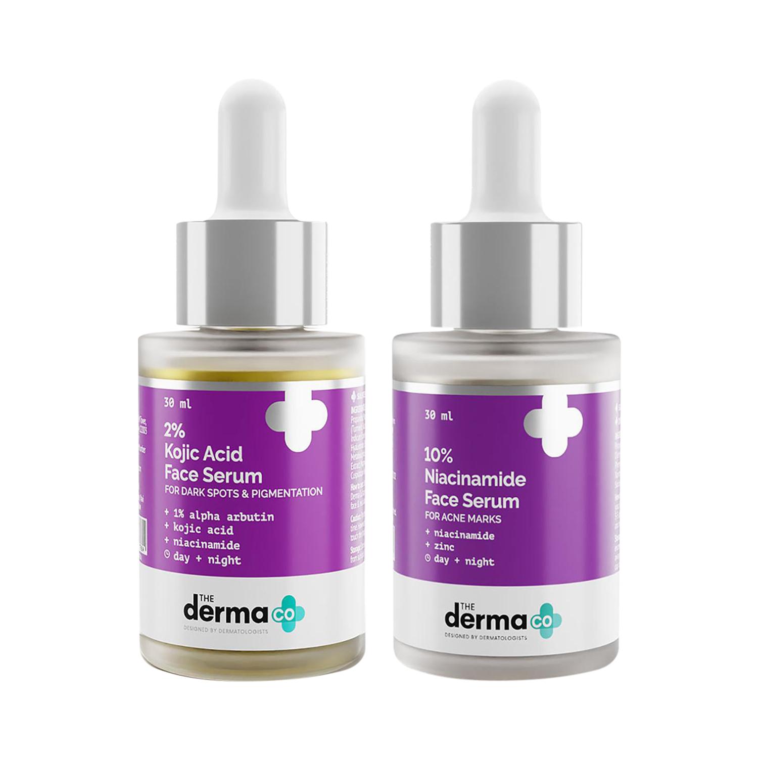 The Derma Co | The Derma Co 2% Kojic Acid Face Serum & The Derma Co 10% Niacinamide Face Serum Combo