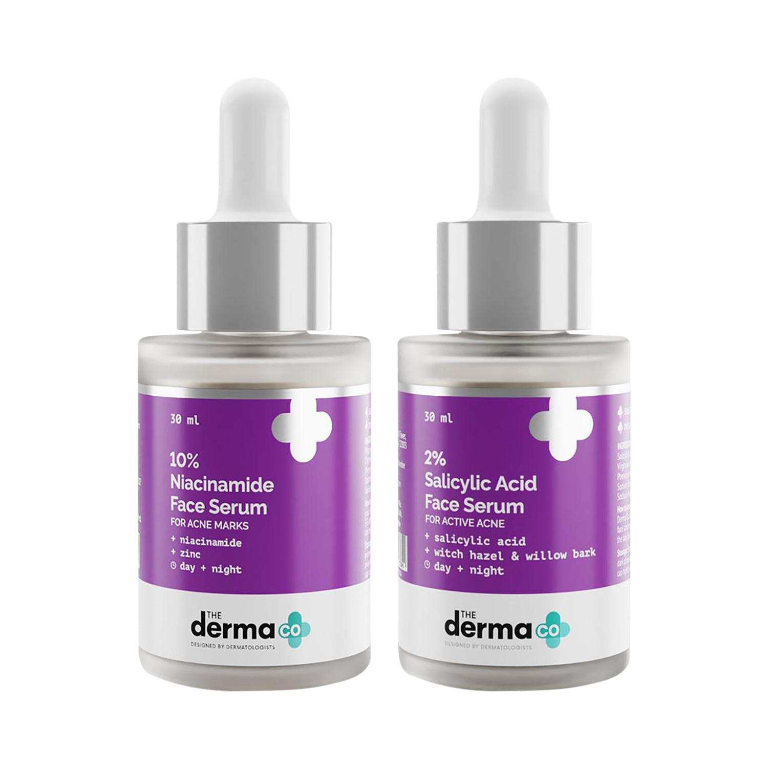 The Derma Co | The Derma Co 10% Niacinamide Face Serum & The Derma Co 2% Salicylic Acid Face Serum Combo