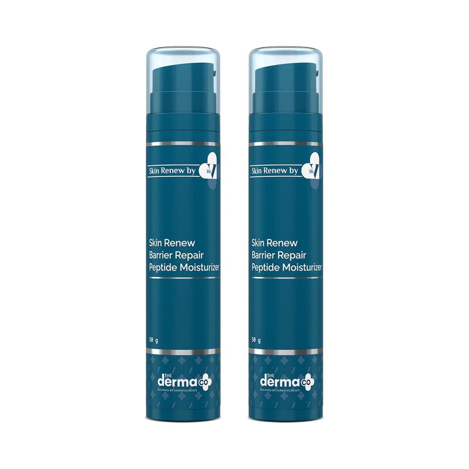 The Derma Co | The Derma Co. Dr V SkinRenew Barrier Repair Peptide Moisturizer Combo Pack of 2 (50 ml)