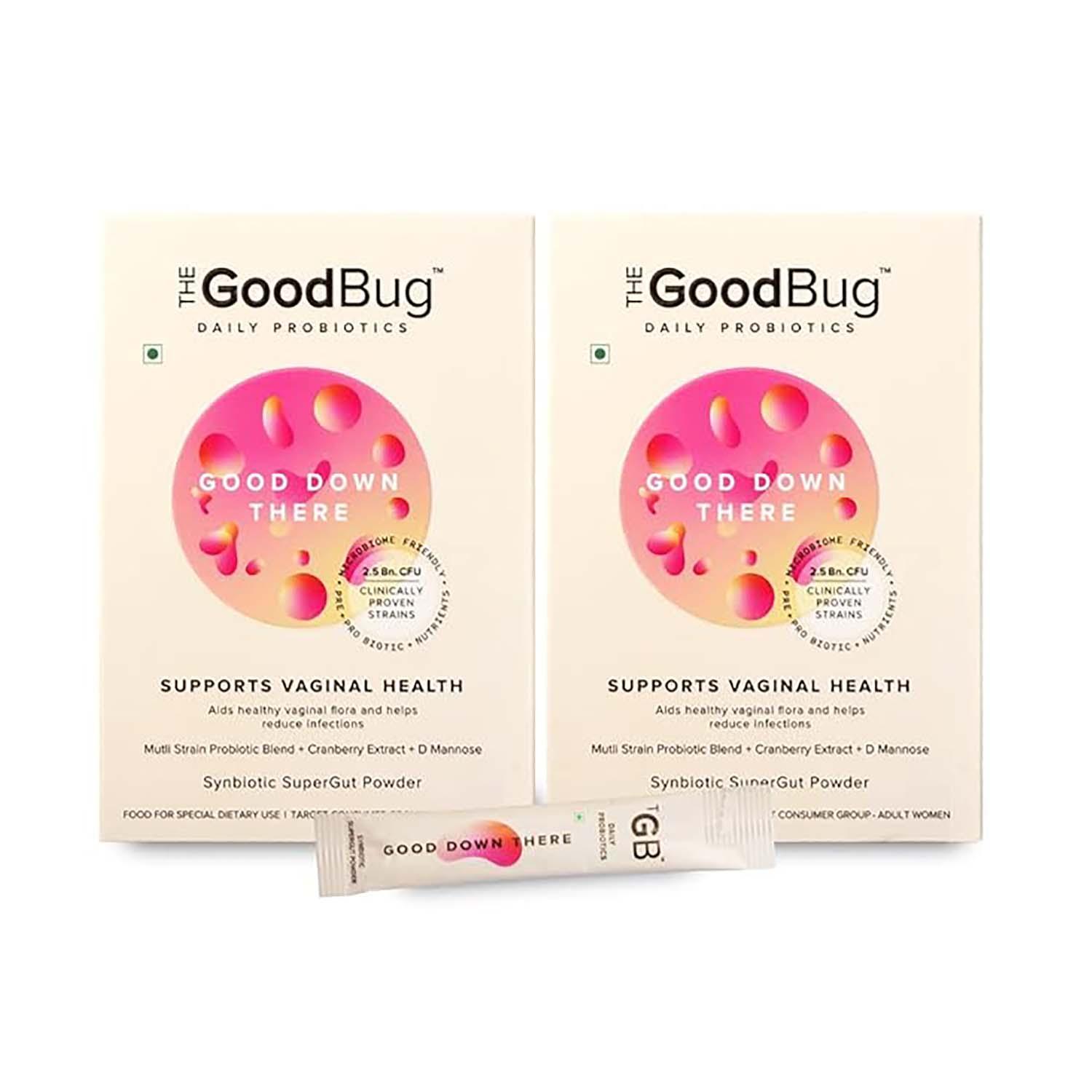 The Good Bug | The Good Bug Good Down There Supergut Powder For Vaginal Health (Pack Of 2 x 15 Sachet) Combo