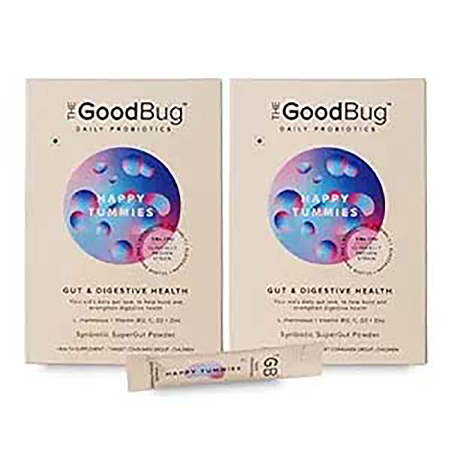 The Good Bug | The Good Bug Happy Tummies Supergut Powder For Gut & Digestive Health (Pack Of 2 x 15 Sachet) Combo