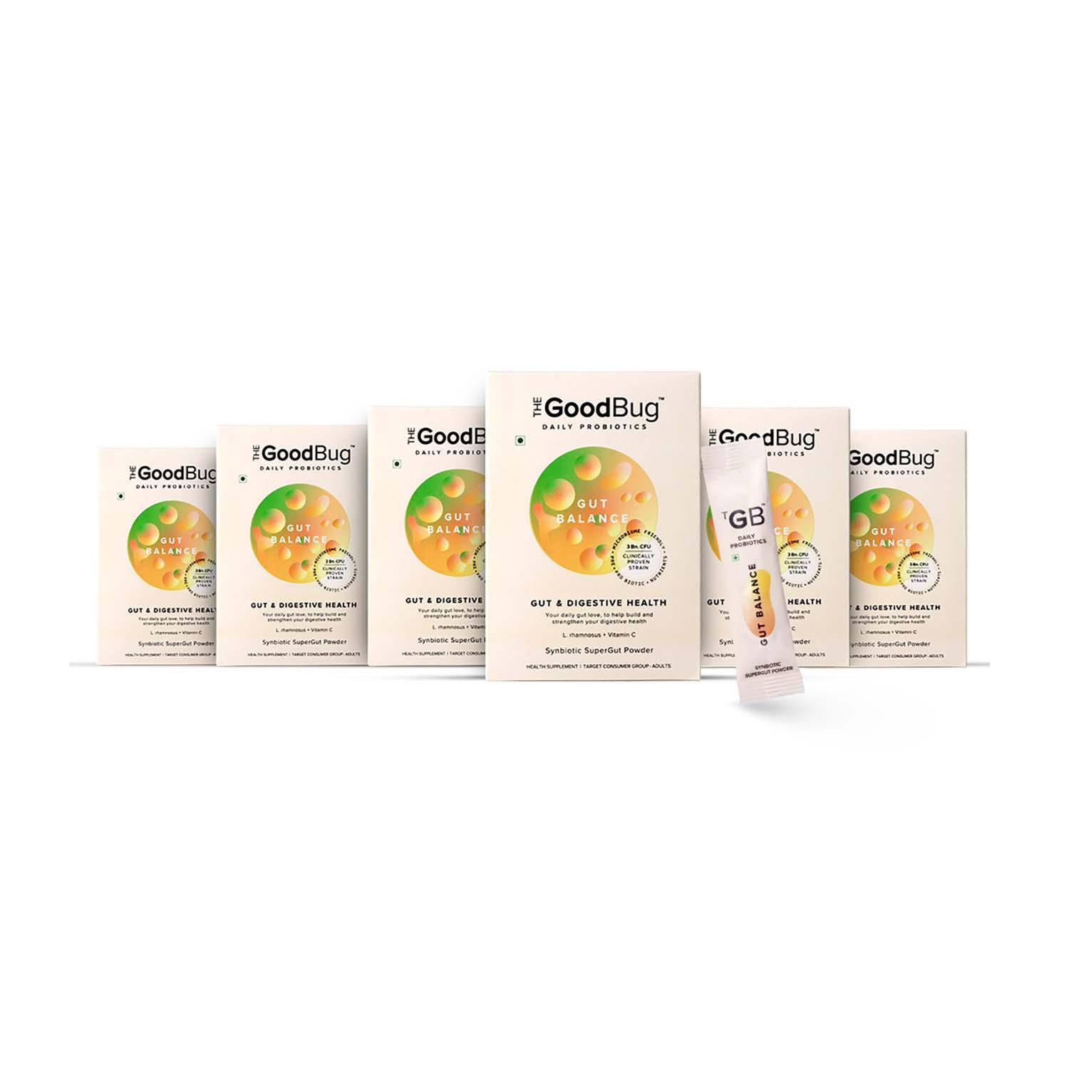 The Good Bug | The Good Bug Gut Balance Supergut Powder For Gut & Digestive Health (Pack Of 6 x 15 Sachet) Combo