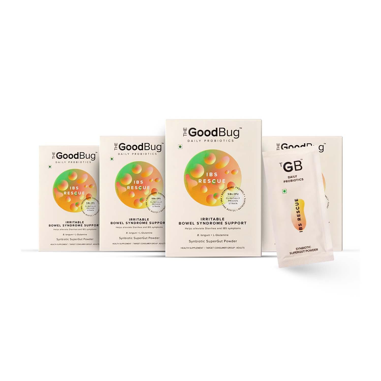 The Good Bug | The Good Bug Ibs Rescue Supergut Powder For Irritable Bowel Syndrome Support (Pack Of 4 x 15) Combo