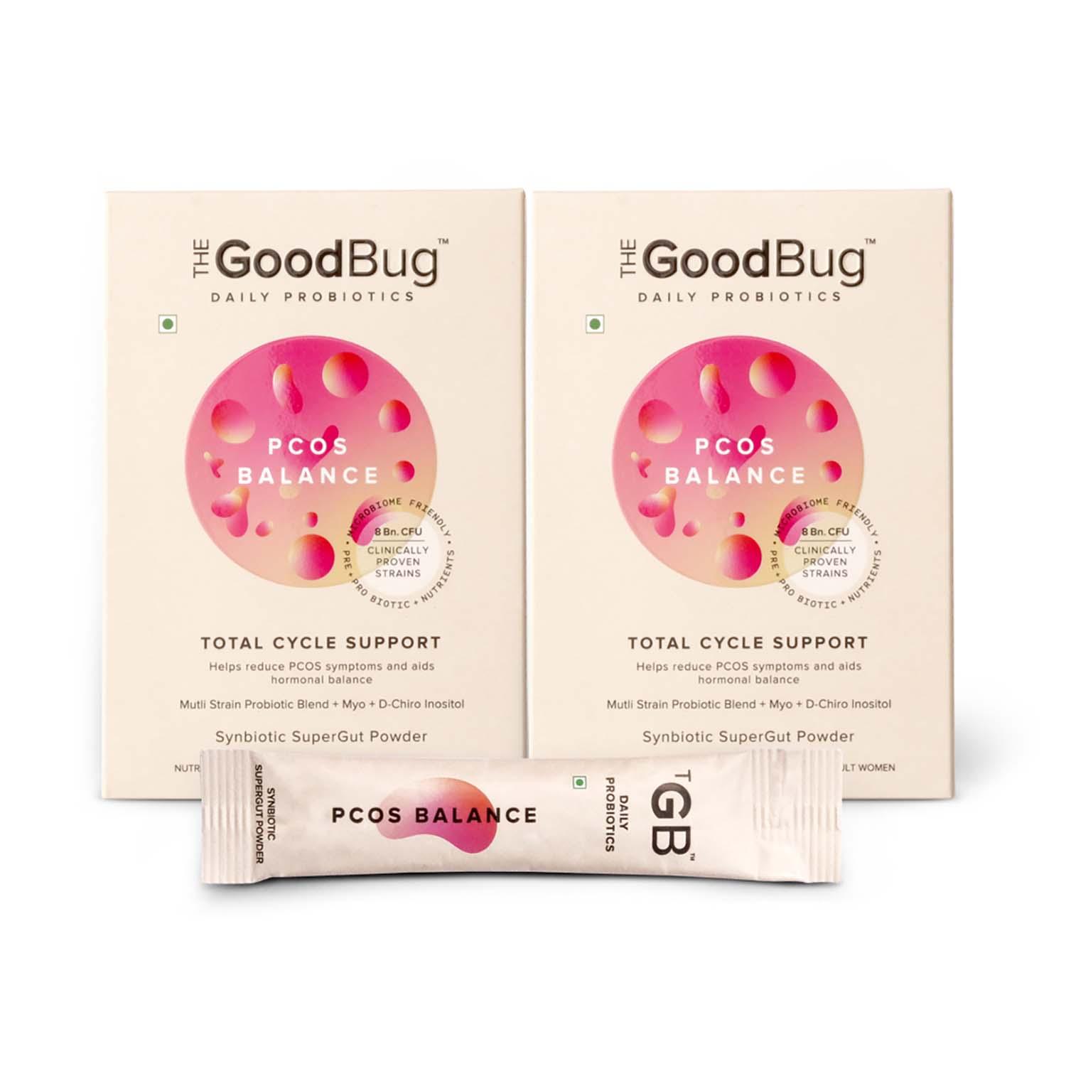 The Good Bug | The Good Bug Pcos Balance Supergut Powder For Total Cycle Support (Pack Of 2 x 15 Sachet) Combo