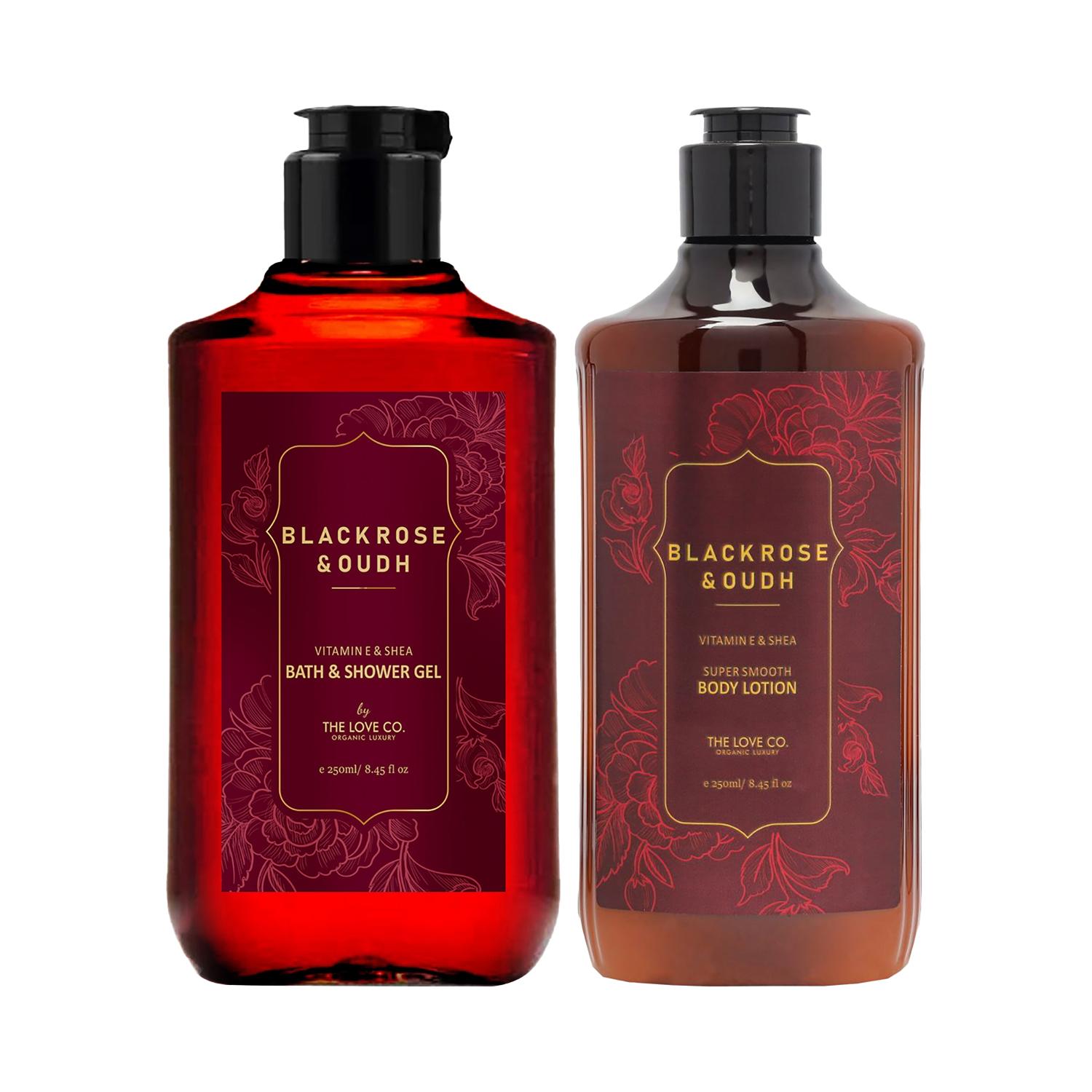 THE LOVE CO. | The Love Co. Black Rose & Oud Body Wash + Body Lotion Combo (Pack of 2)