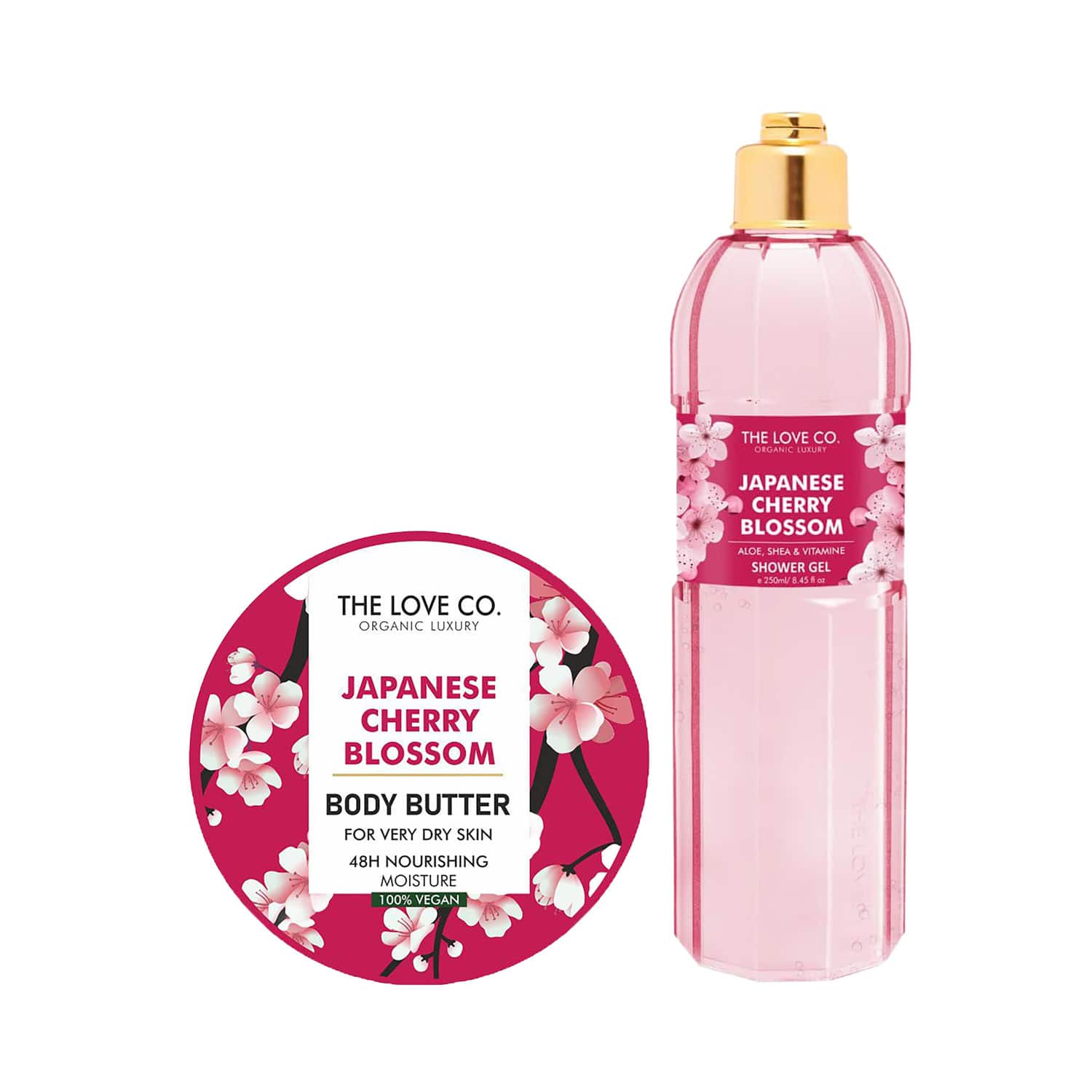 THE LOVE CO. | THE LOVE CO. Japanese Cherry Blossom Shower Gel + Body Butter Pack of 2 Combo
