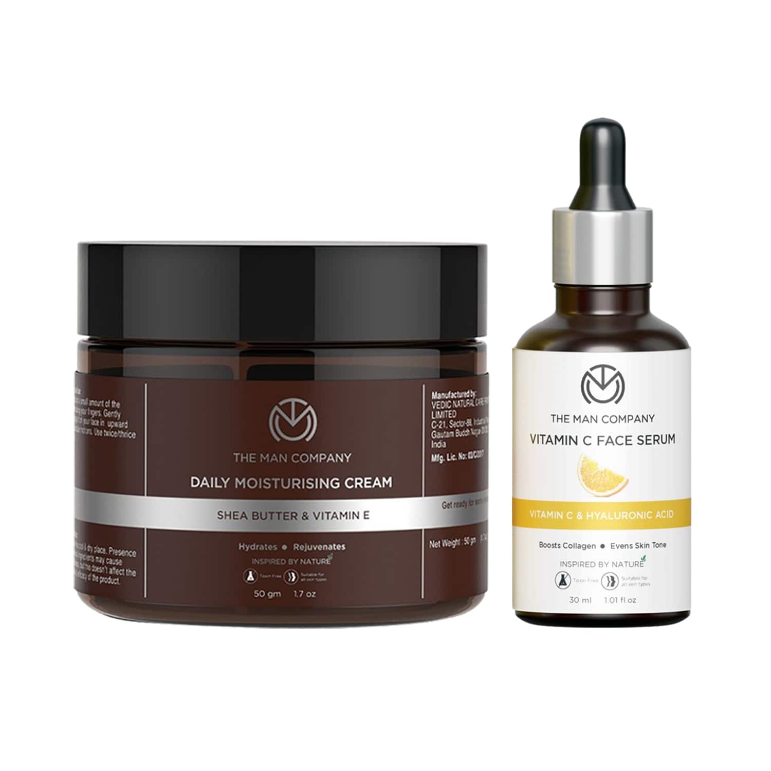The Man Company | The Man Company Daily Moisturising Cream & Vitamin C Face Serum (30 ml)