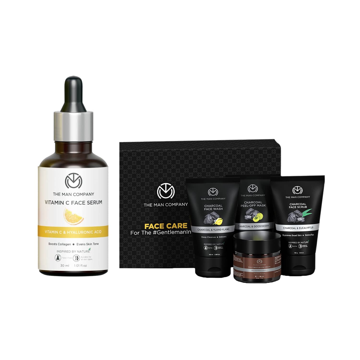The Man Company | The Man Company 40% Vitamin C Face Serum (30 ml) & Facial Care Kit (4 Pcs) Combo