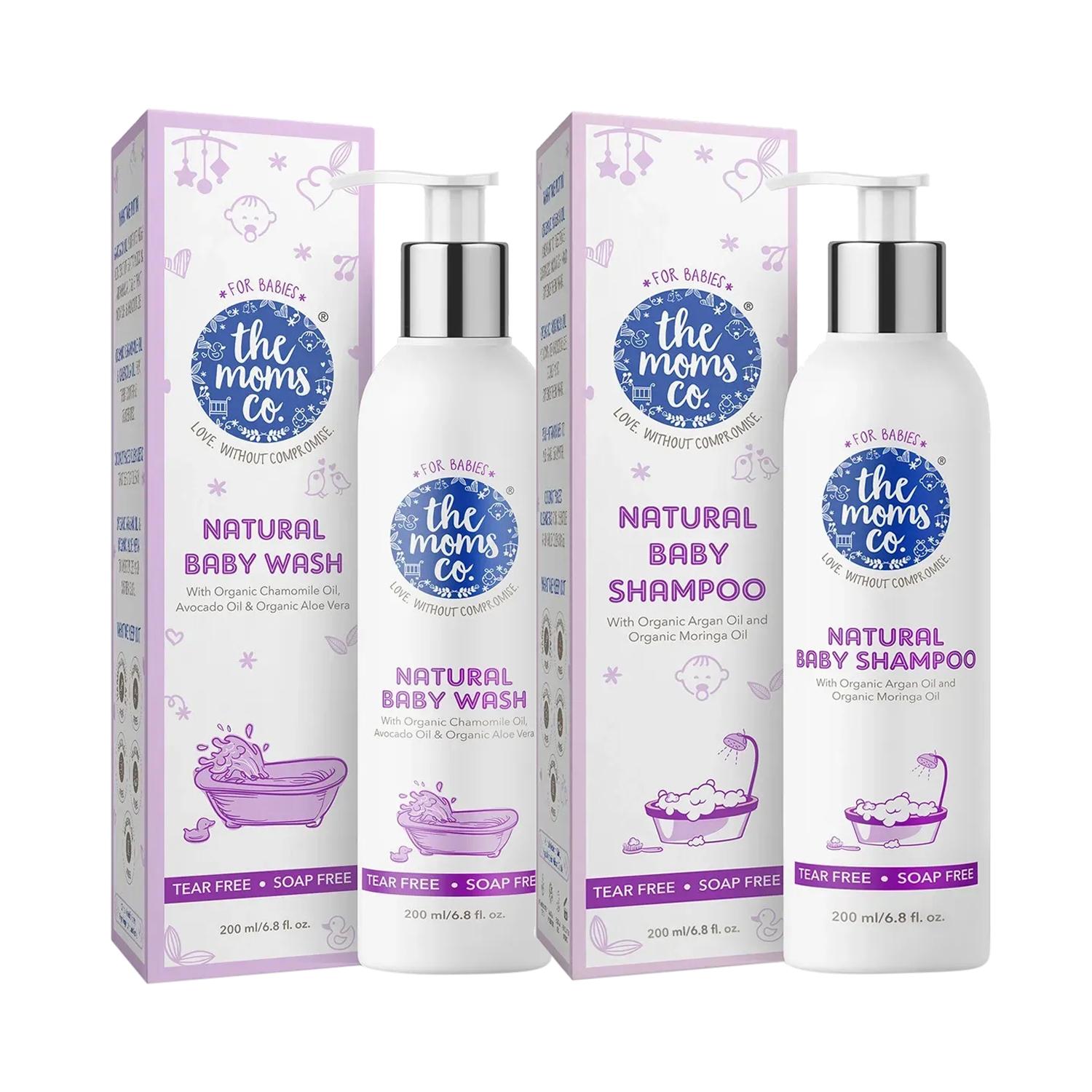 The Mom's Co. | The Mom's Co.Baby Shampoos Organic Argan Oil and Organic Moringa Oil (200ml) Baby Wash (200ml) Combo
