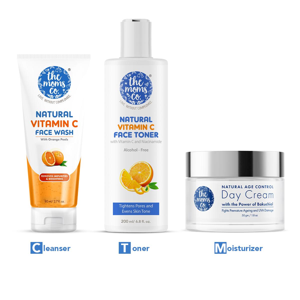 The Mom's Co. | The Mom's Co. Natural Daily Ctm Re Gime Kit Cleansing, Toning & Moisturizing Combo Kit