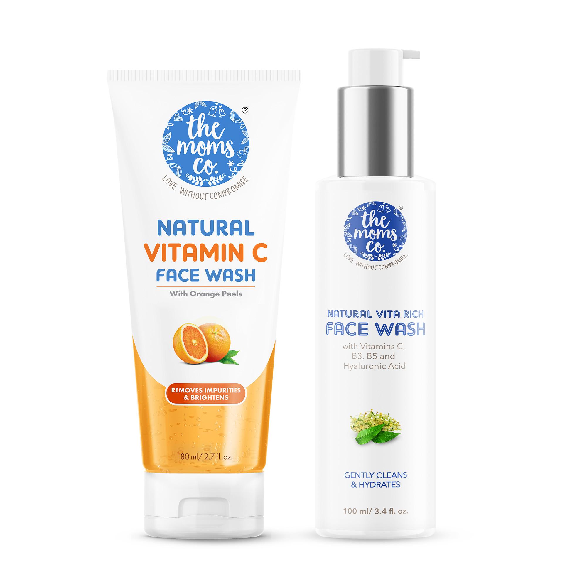 The Mom's Co. | The Mom's Co. Natural Vitamin C Face Wash & Natural Vita Rich Face Wash Combo