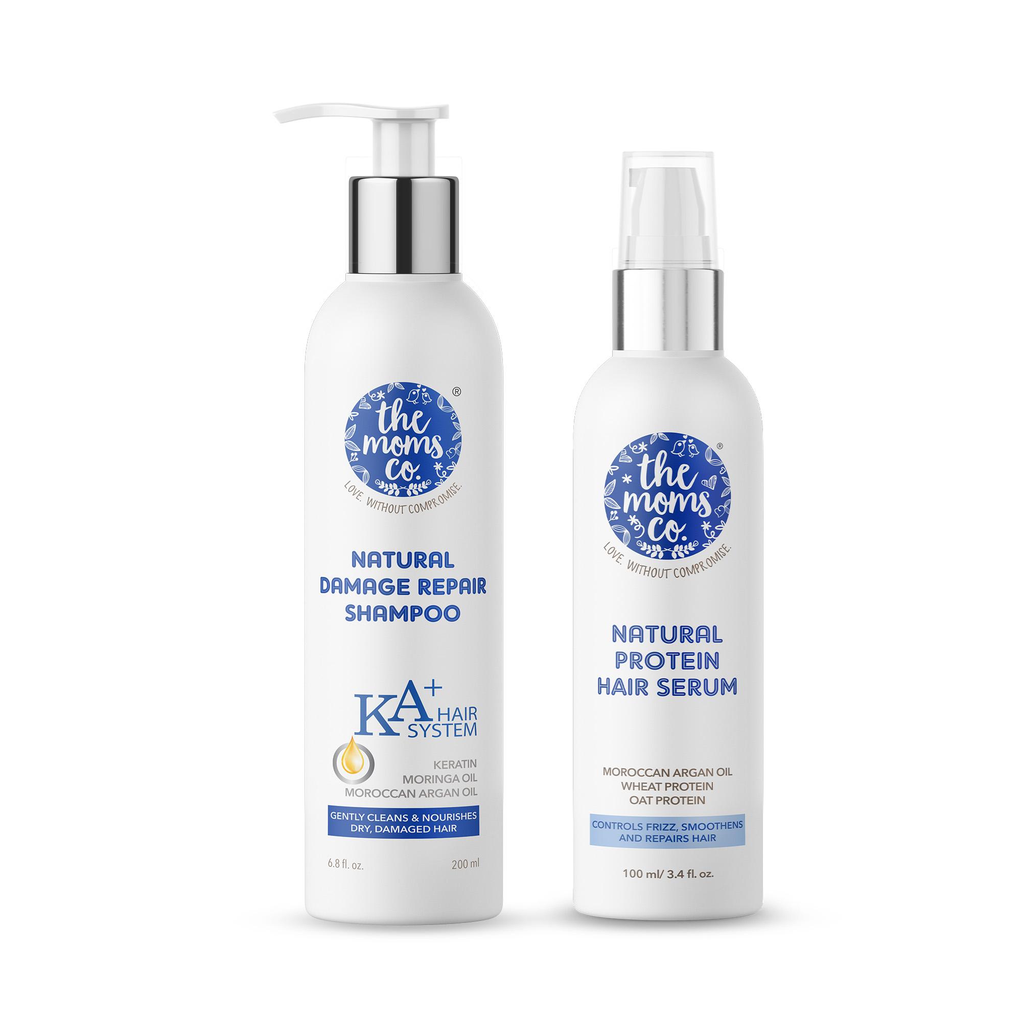 The Mom's Co. | The Mom's Co. Natural Dama Ge Repair Ka + Hair Shampoo & Natural Protein Serum Combo