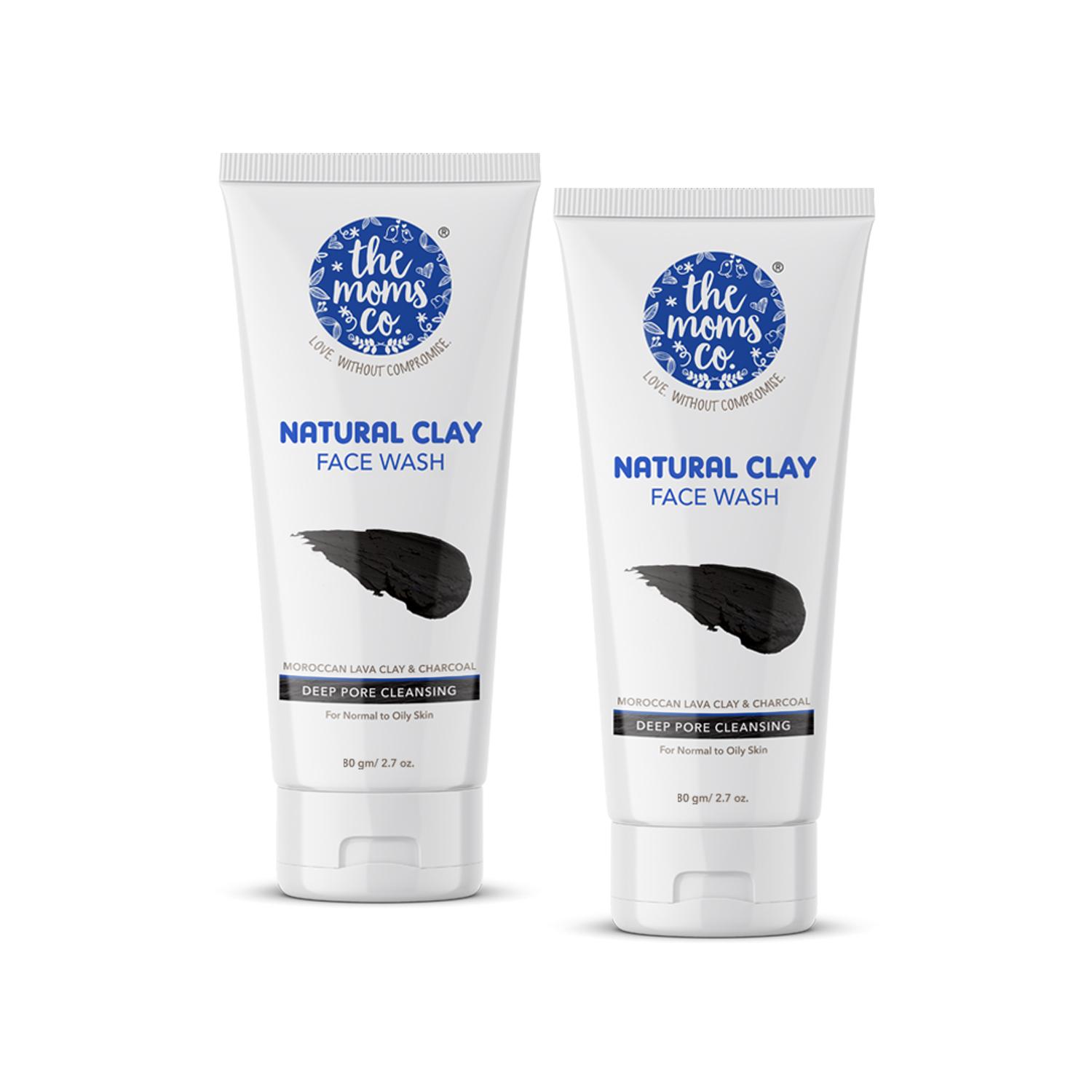 The Mom's Co. | The Mom's Co. Natural Clay Face Wash (80 ml) (Pack Of 2) Combo