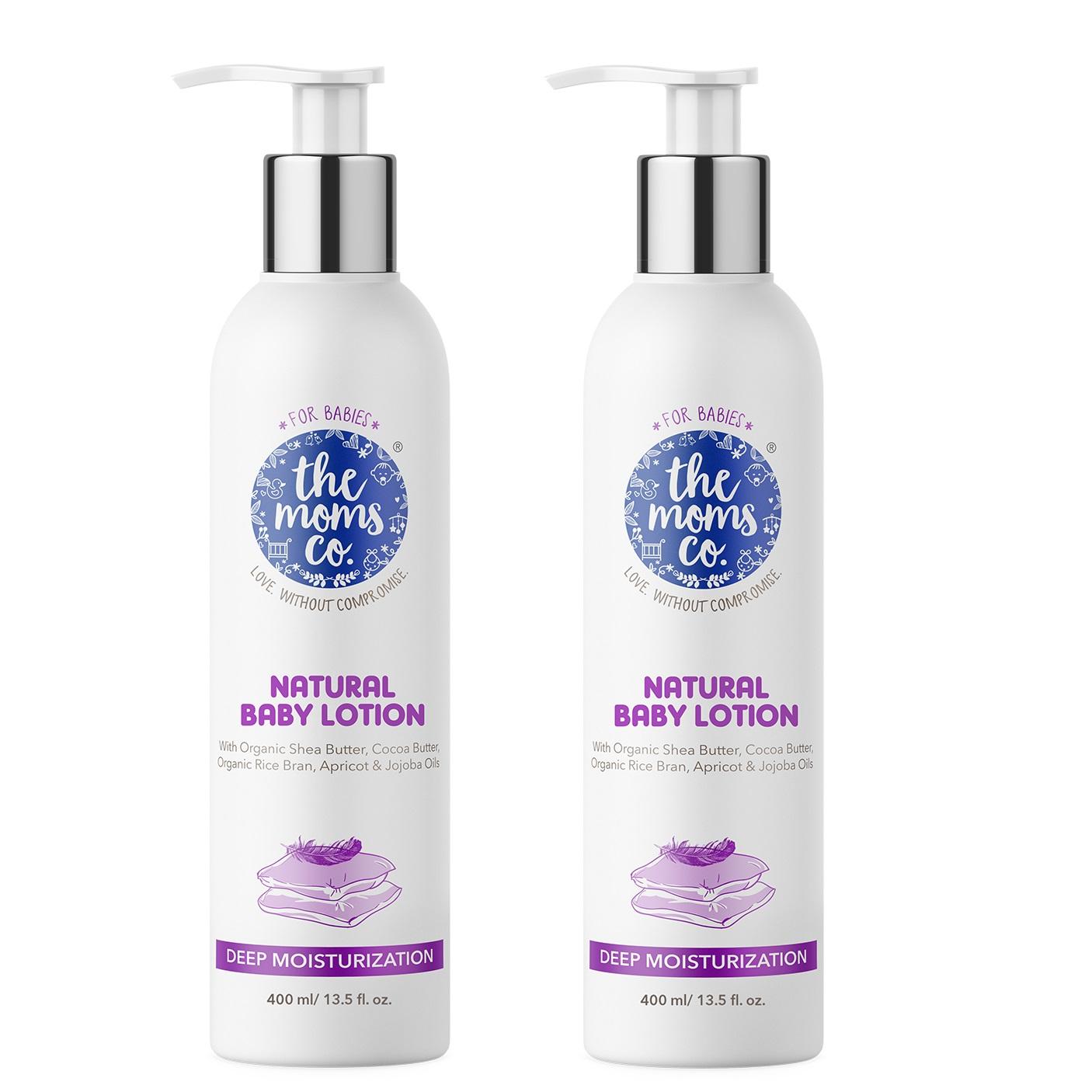 The Mom's Co. Natural Baby Lotion, Australia-Certified Toxic - Free & Aller Gen Free (400 ml) Combo
