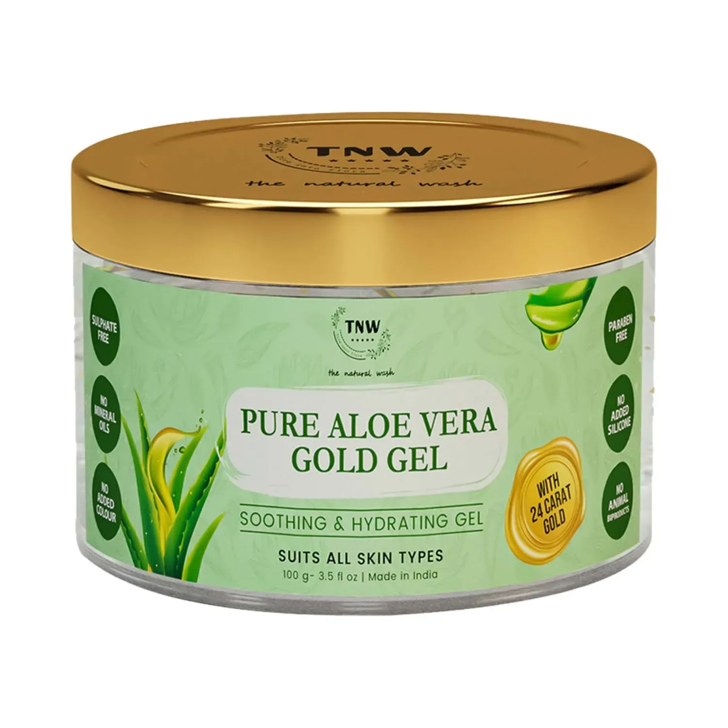 TNW The Natural Wash | TNW The Natural Wash Pure Aloe Vera Gold Gel Moisturizer (100g)