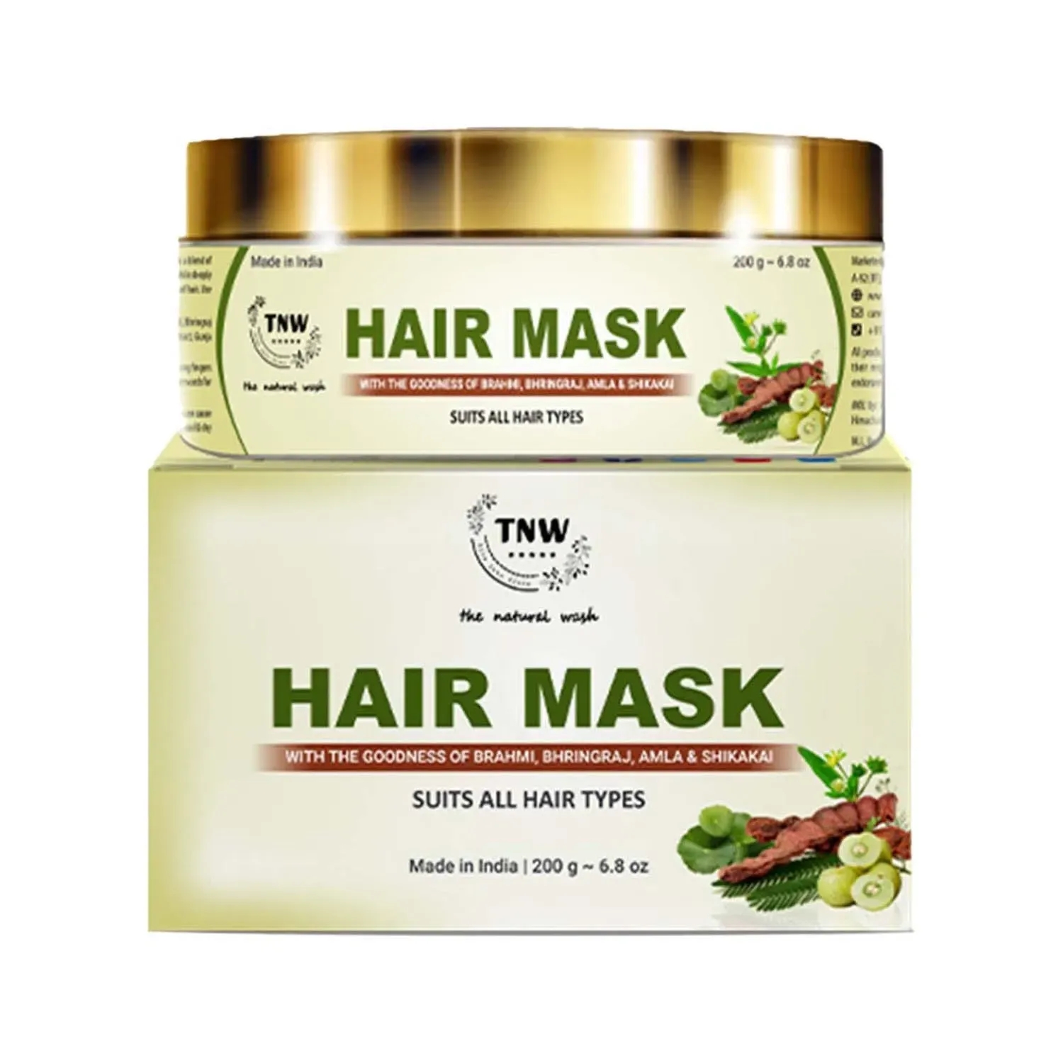 TNW The Natural Wash | TNW The Natural Wash Hair Mask with Amla Bhringraj & Shikakai (200g)