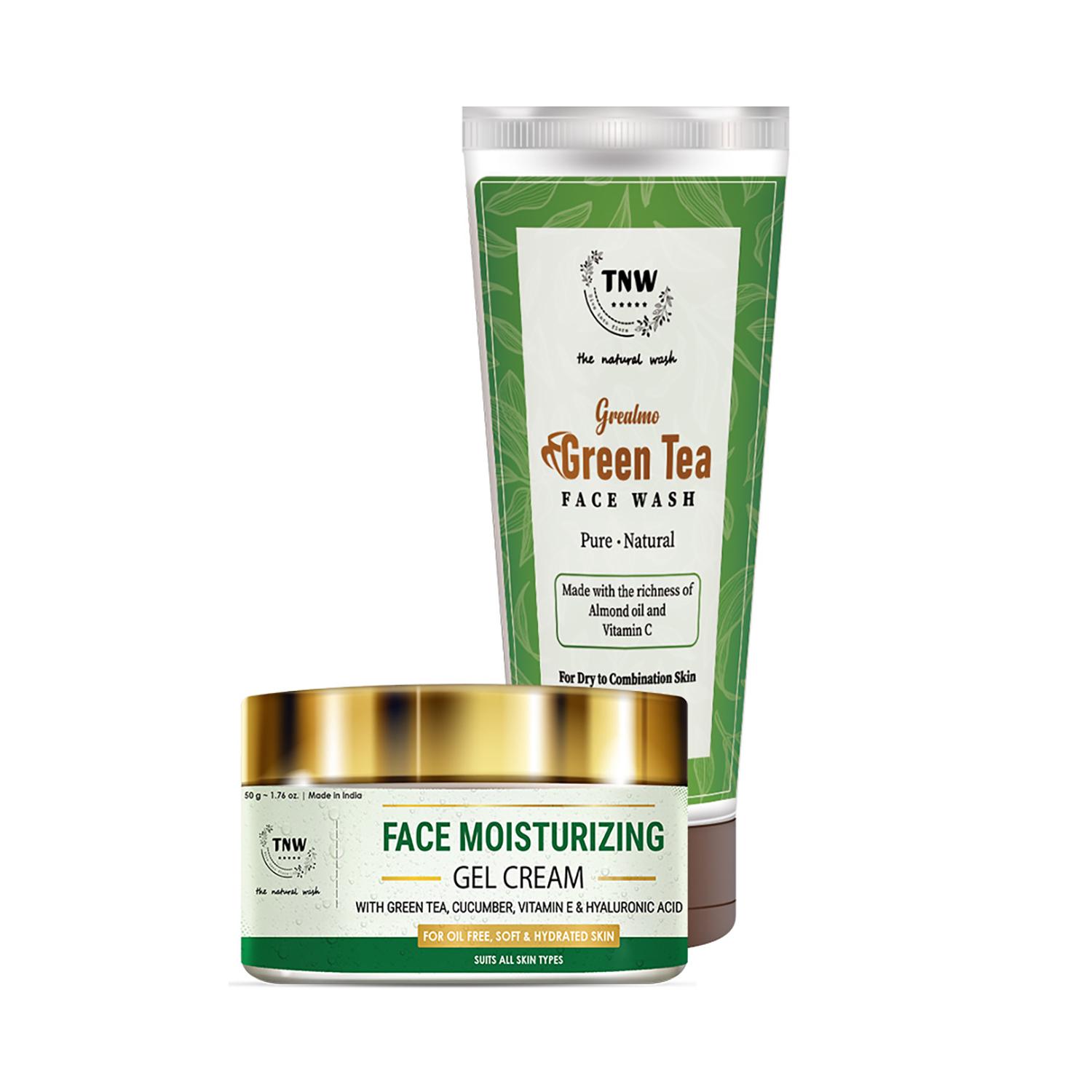 TNW The Natural Wash | TNW - The Natural Wash Green Tea Face Wash and Face Moisturizing Gel Cream Combo