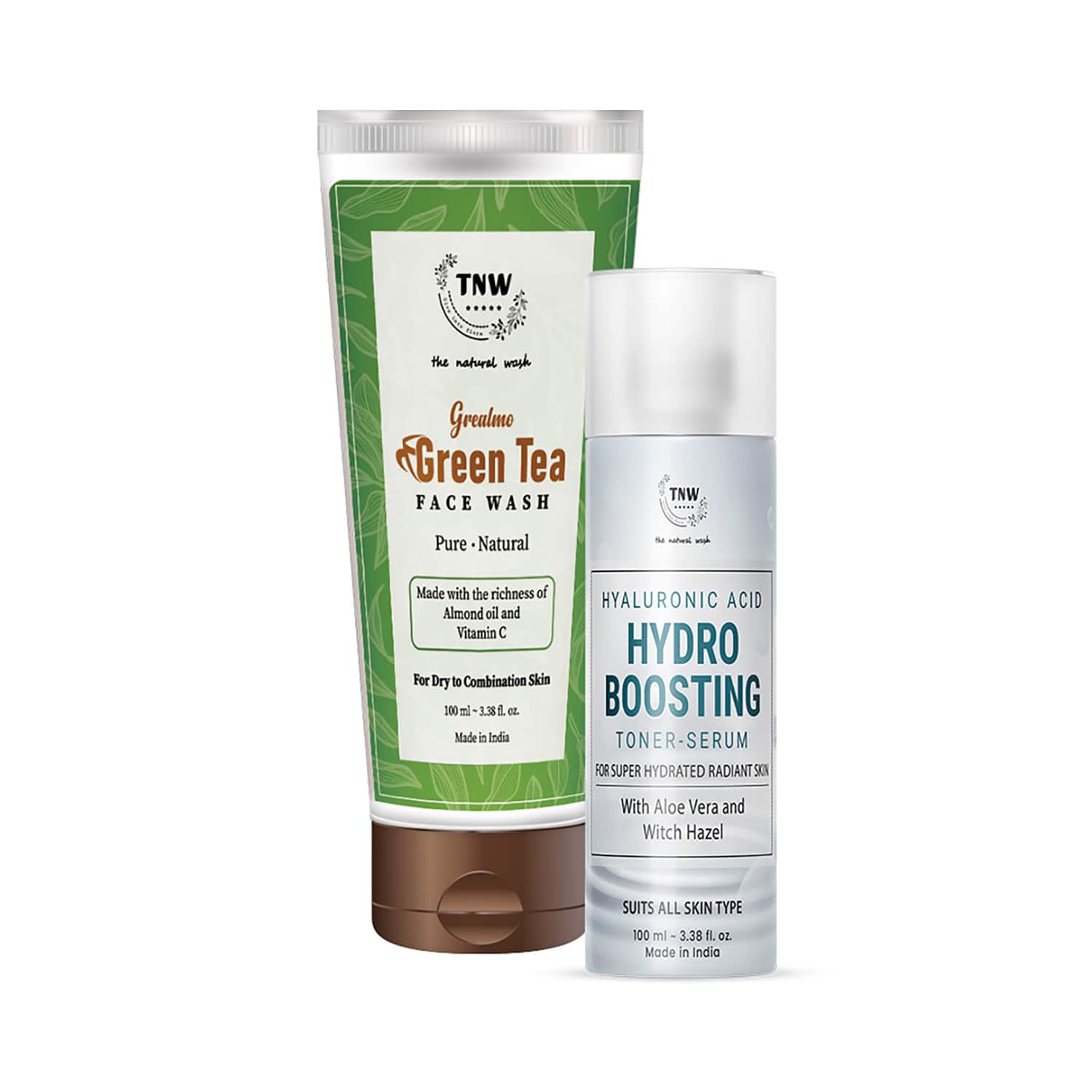 TNW The Natural Wash | TNW - The Natural Wash Green Tea Face Wash and Hyaluronic Acid Toner Combo