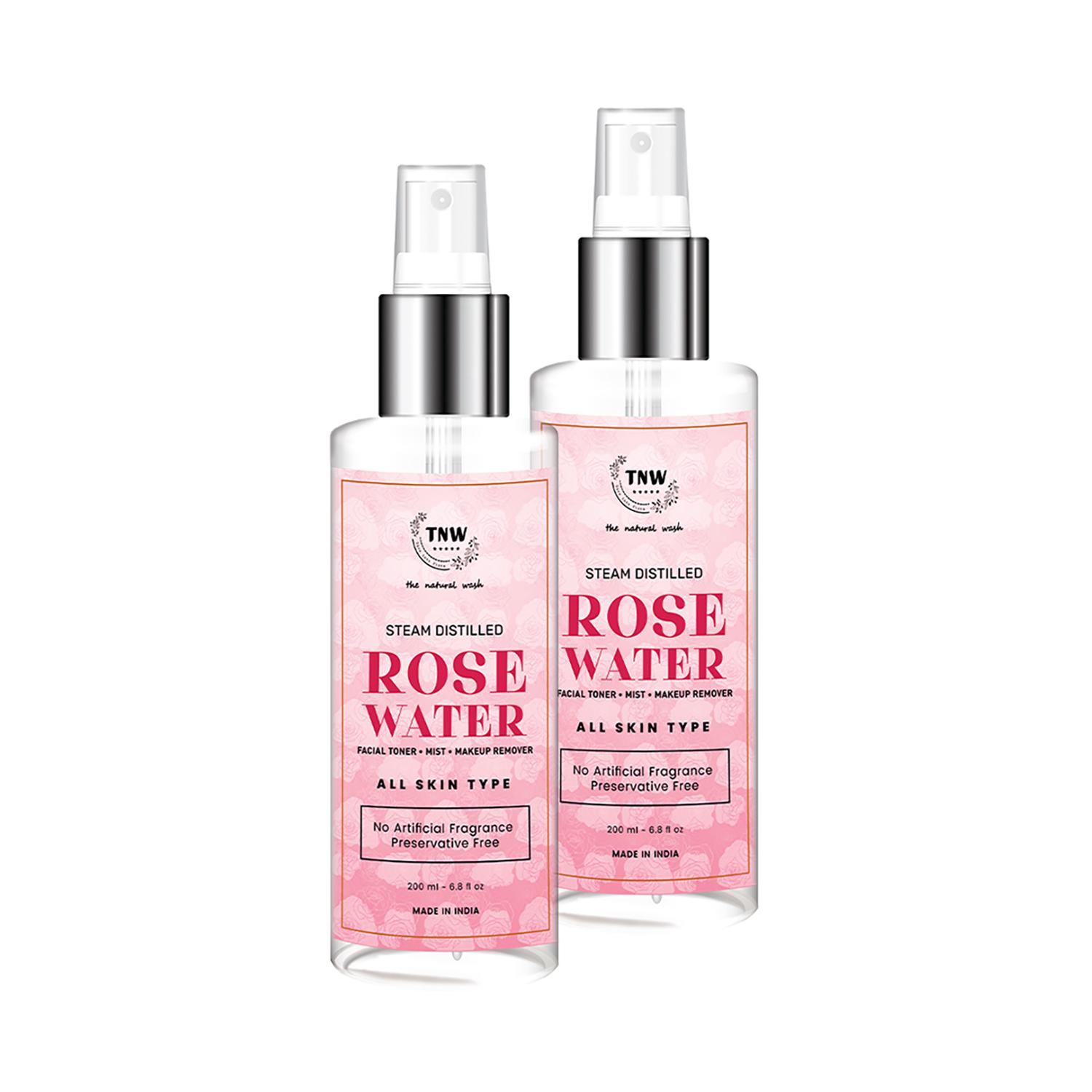 TNW The Natural Wash | TNW - The Natural Wash Steam Distilled Rose Water Pack of 2 Combo