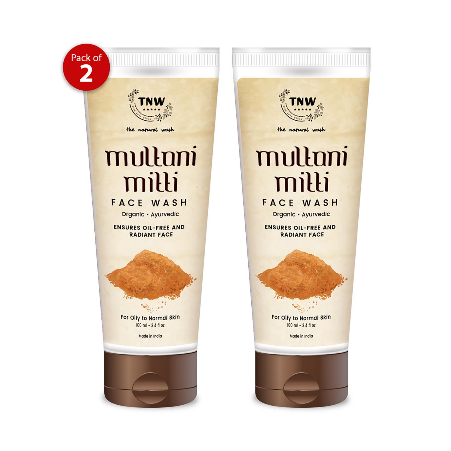 TNW The Natural Wash | TNW - The Natural Wash Multani Mitti Face Wash Pack of 2 Combo