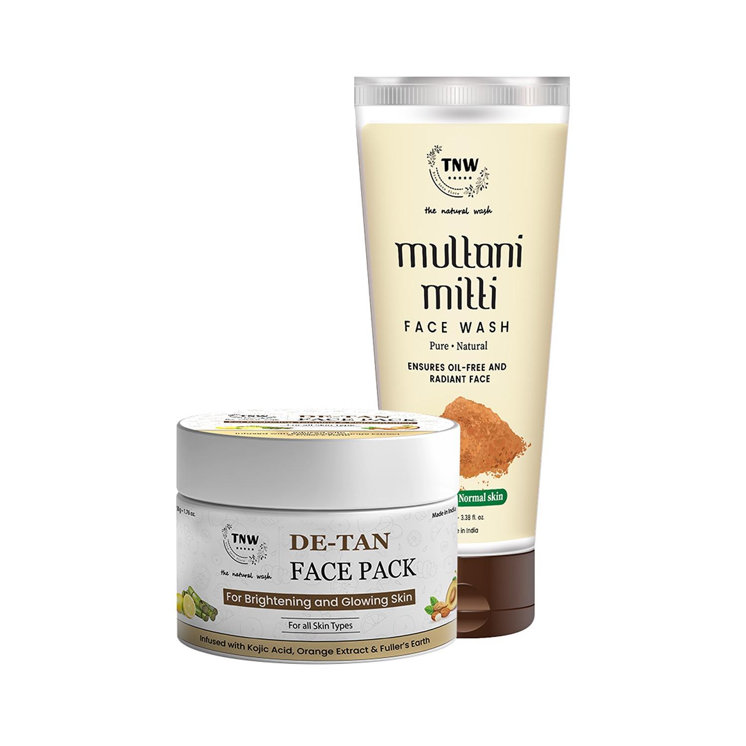 TNW The Natural Wash | TNW The Natural Wash De Tan Face Pack and Multani Mitti Face Wash Combo