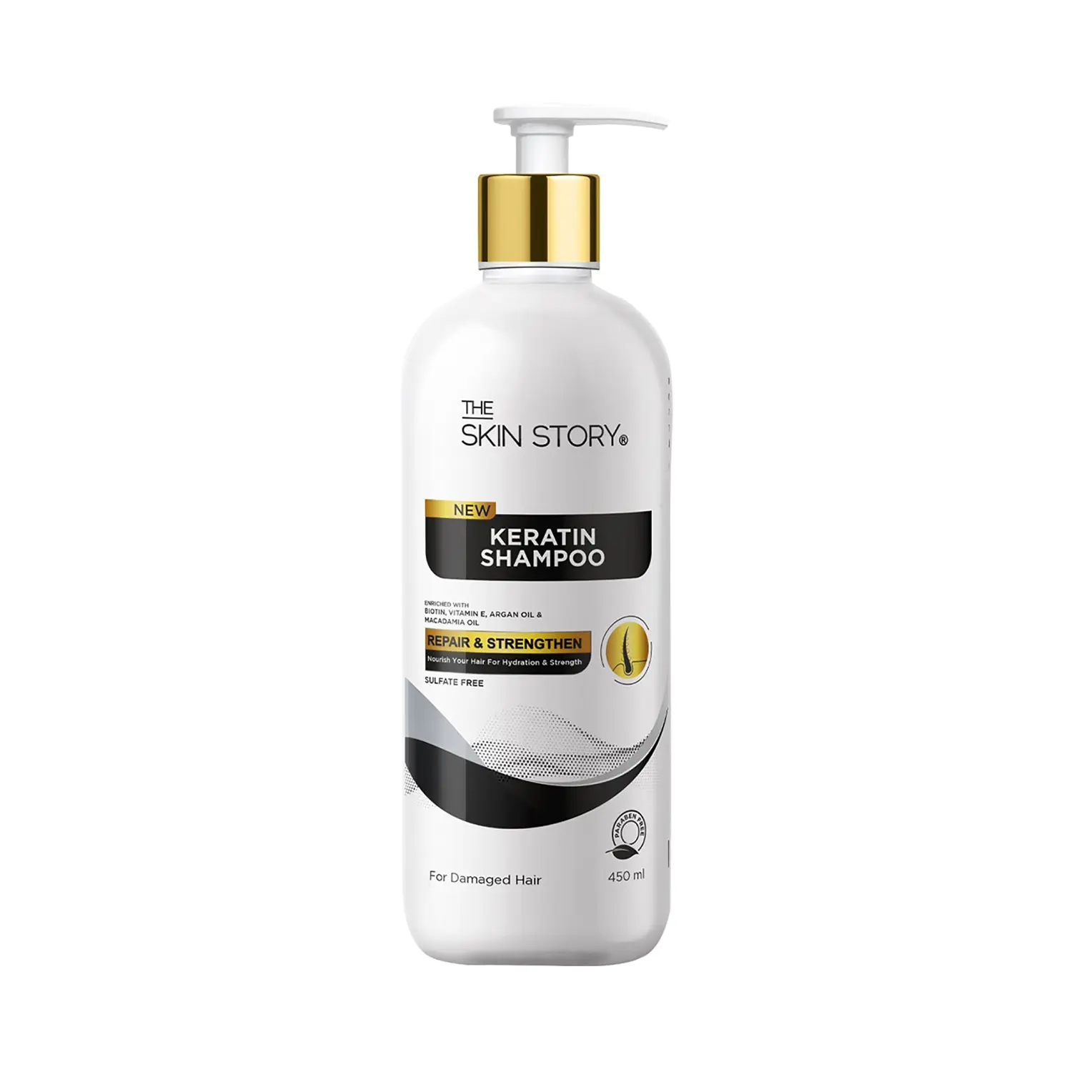 The Skin Story | The Skin Story New Keratin Repair & Strengthen Shampoo (450ml)