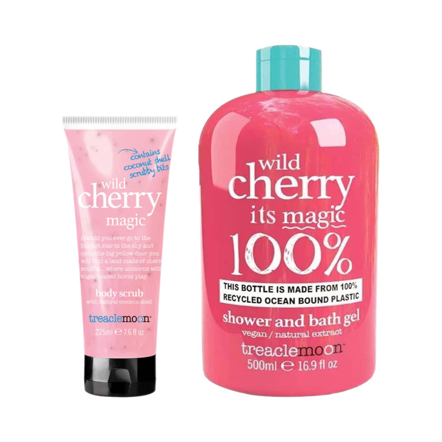 Treaclemoon | Treaclemoon Wild Cherry Magic Shower Gel (500 ml) + Wild Cherry Magic Body Scrub (225 ml) Combo