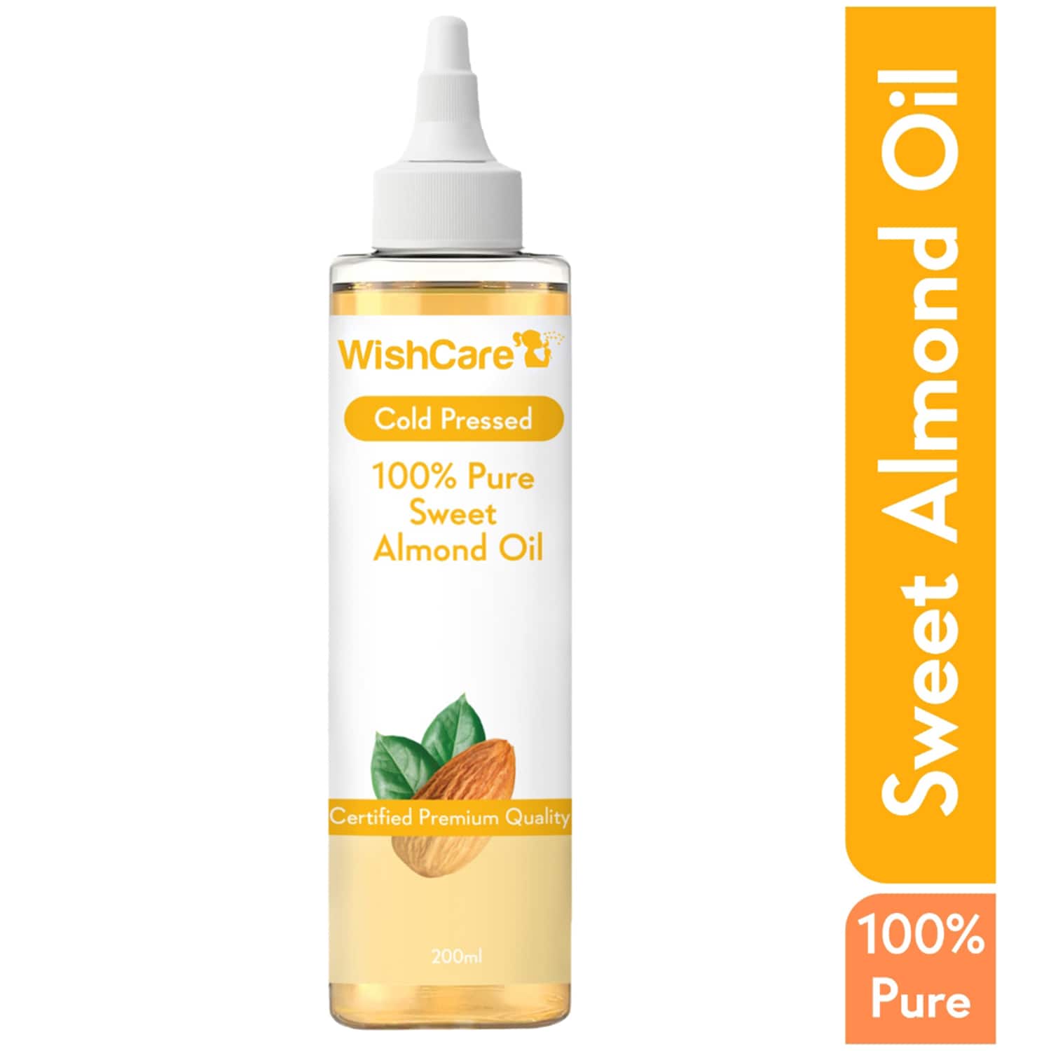 WishCare | WishCare 100% Pure Cold Pressed Sweet Almond Oil (200ml)