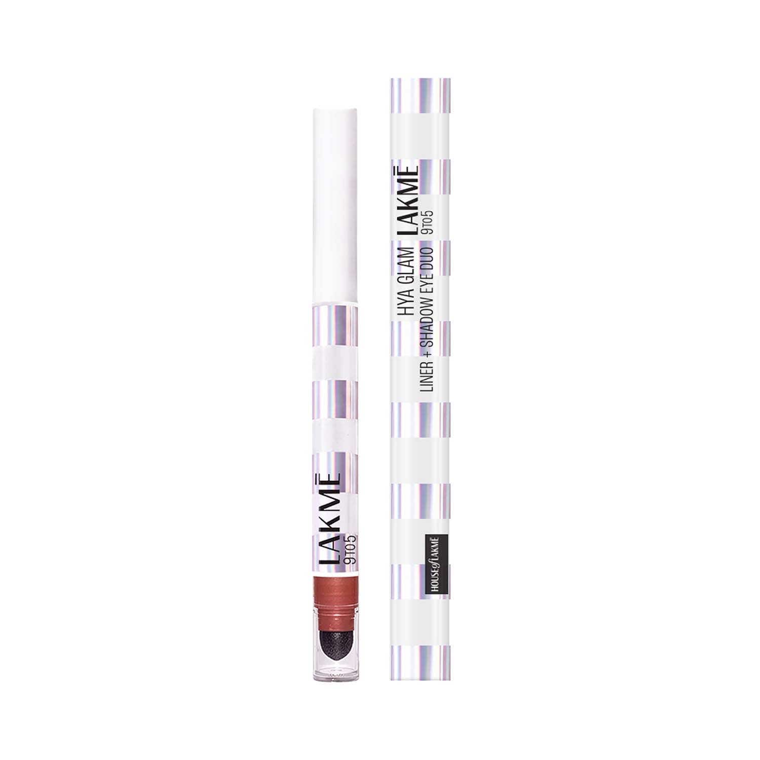 Lakme | Lakme 9To5 Hya Glam Liner + Shadow Eye Duo With Hyaluronic Acid & Vitamin E - Ember Glow (1.8 g)