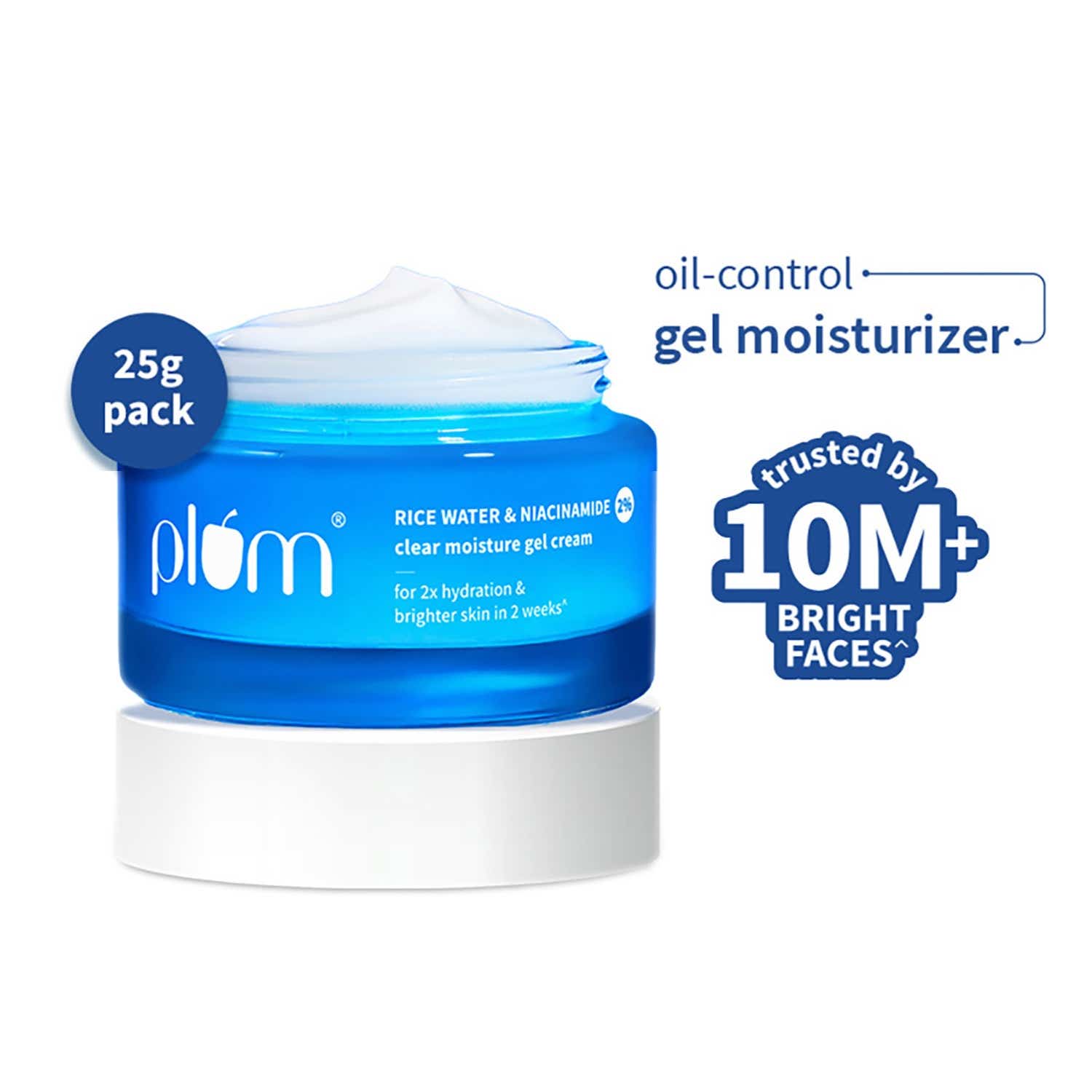 Plum | Plum 2% Niacinamide & Rice Water Oil-free Lightweight Face Moisturizer (25 g)