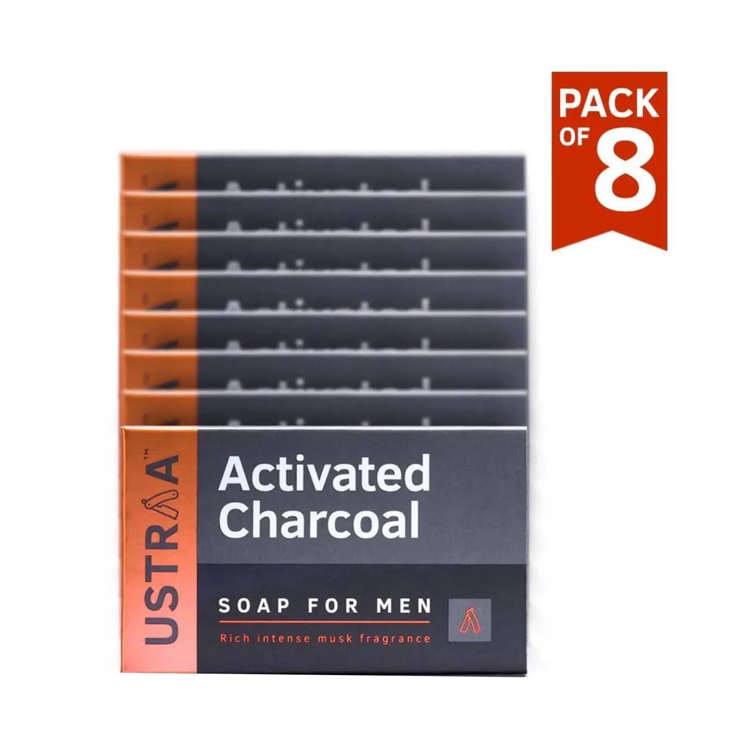 Ustraa | Ustraa Activated Charcoal Deodorizing Soap - (8 Pcs)