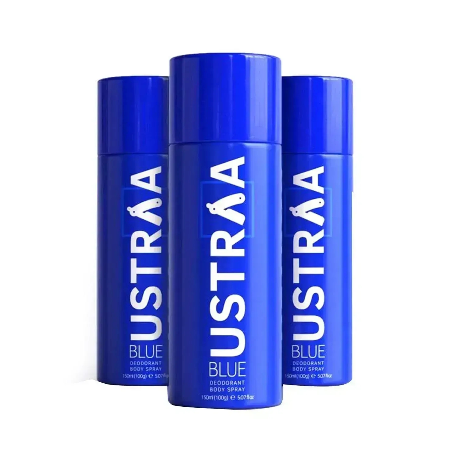 Ustraa Blue Deodorant Body Spray - (3 Pcs)