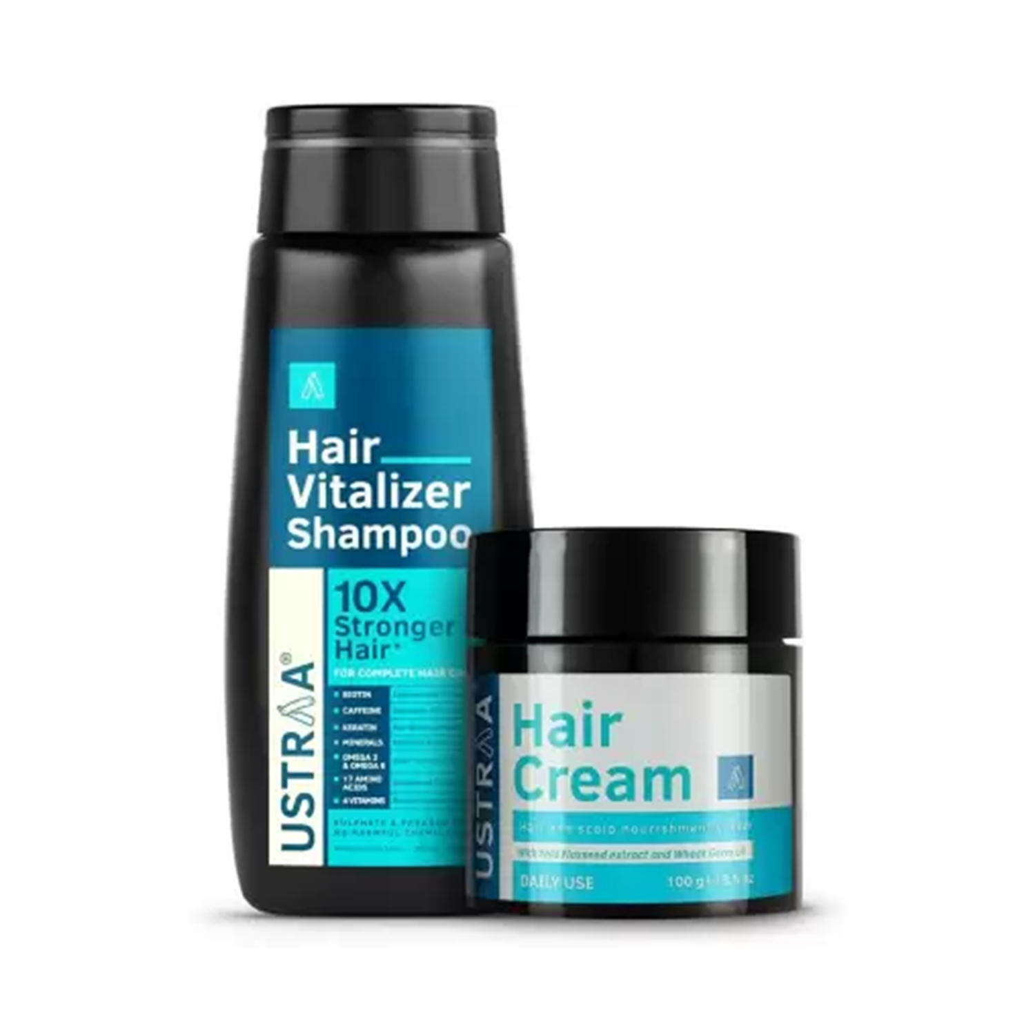 Ustraa Hair Vitalizer Shampoo & Hair Cream DailyUse Combo