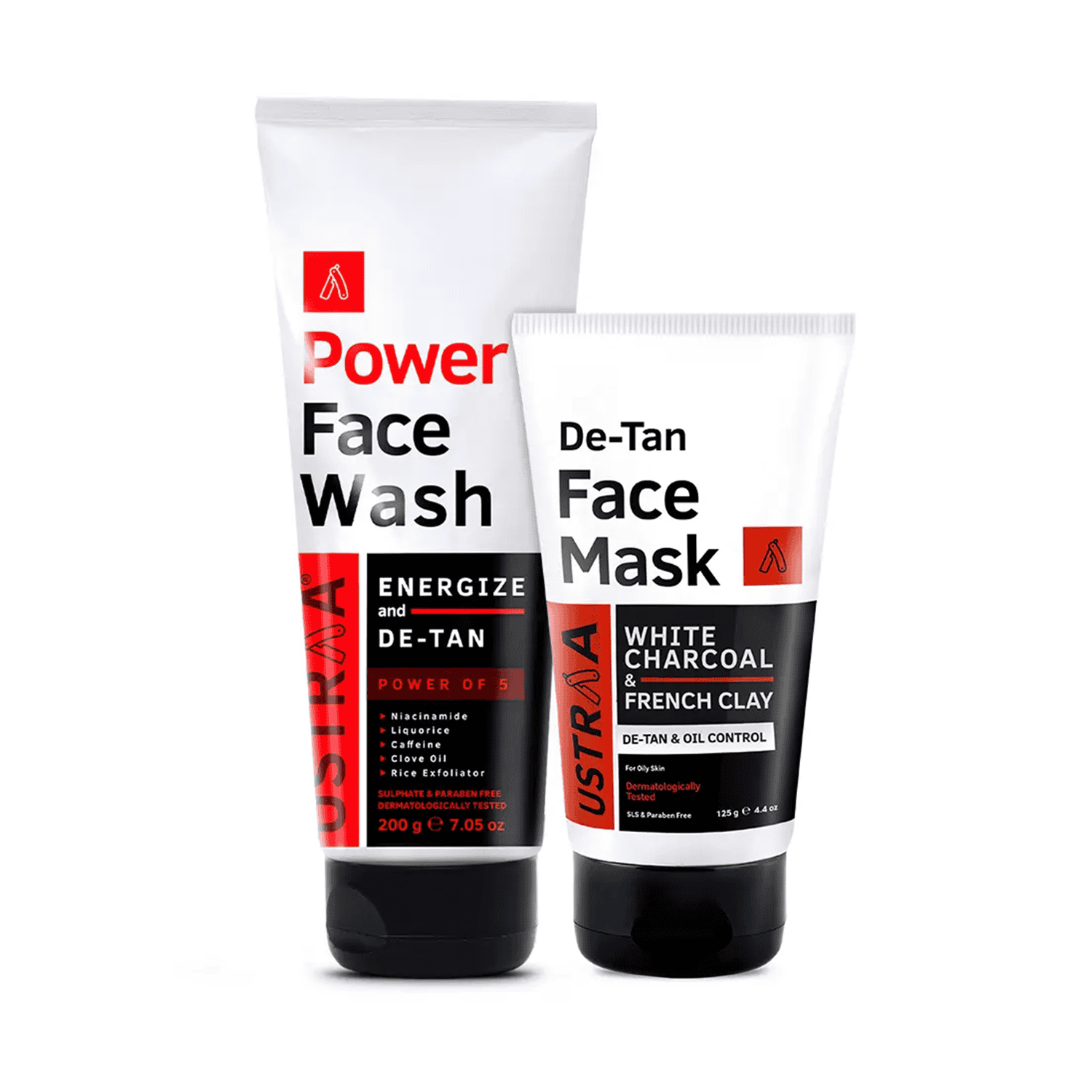 Ustraa Power Face Wash De-tan & De-tan Face Mask