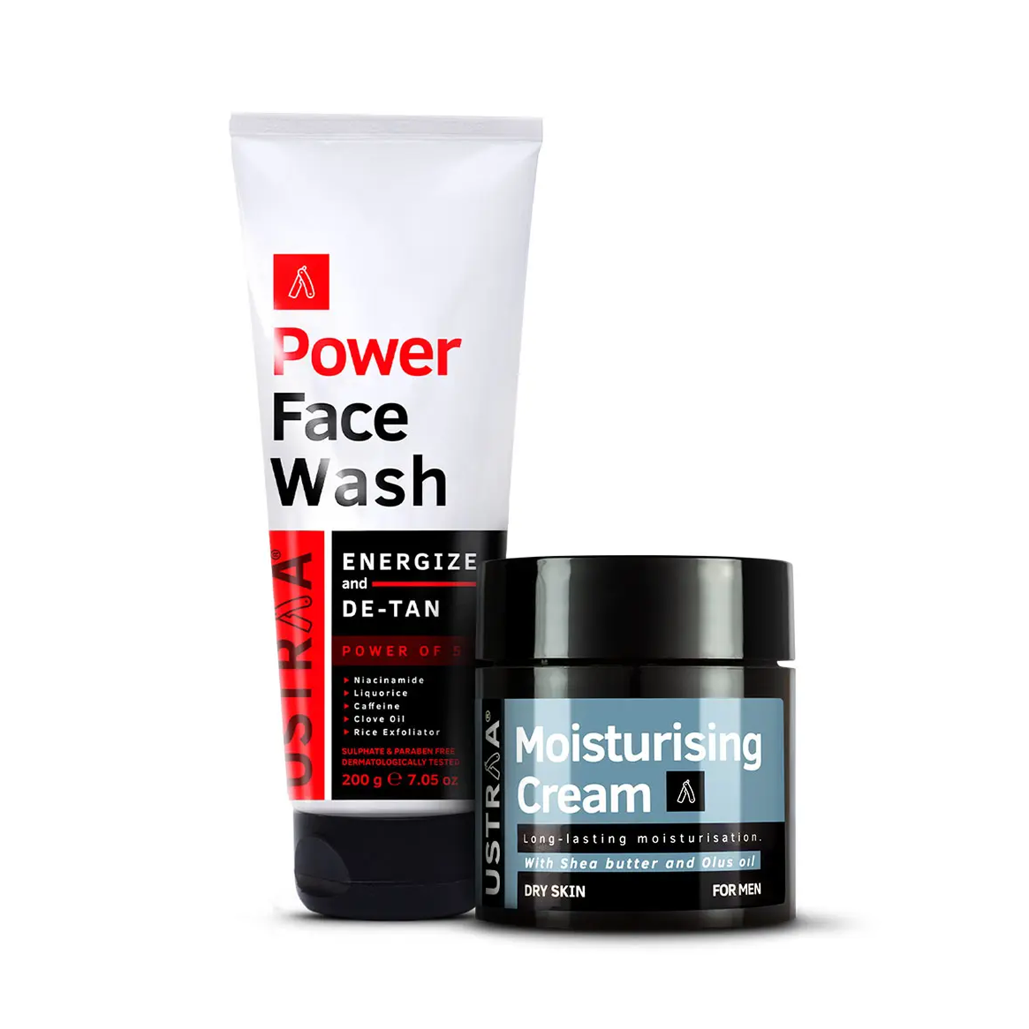 Ustraa Power Face Wash DeTan & Moisturizing Cream Dry Skin