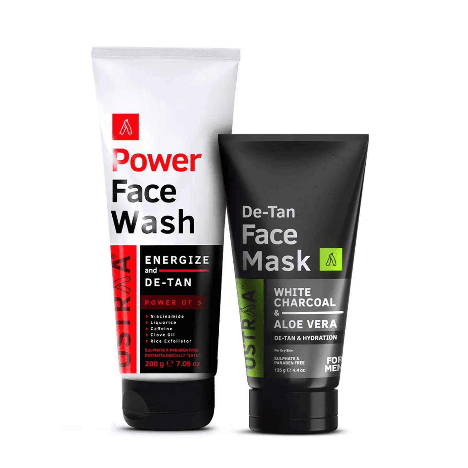 Ustraa | Ustraa Power Face Wash De-Tan & De-Tan Face Mask Dry Skin
