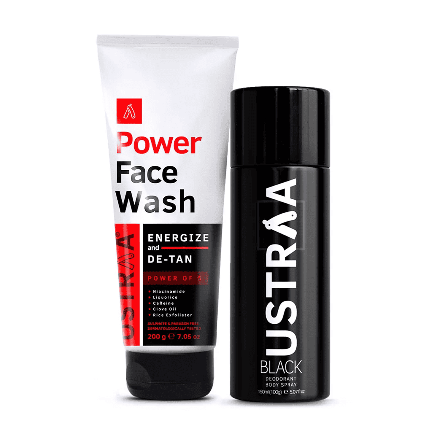 Ustraa | Ustraa Power Face Wash De-Tan & Black Deodorant Body Spray