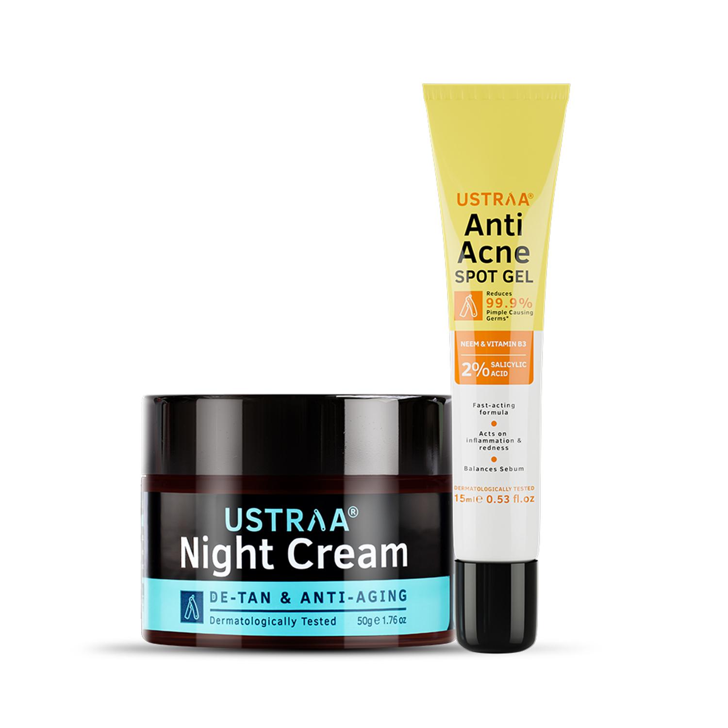 Ustraa | Ustraa Anti Acne Spot Gel & Night Cream Combo
