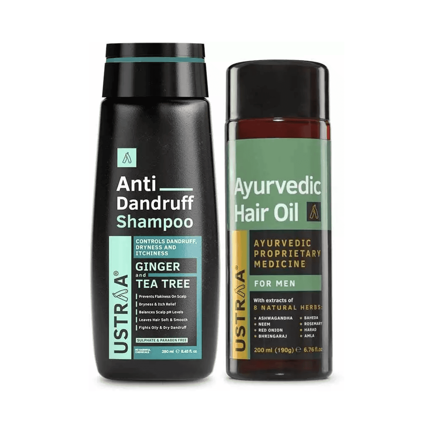 Ustraa | Ustraa Ayurvedic Hair Oil & Anti Dandruff Shampoo