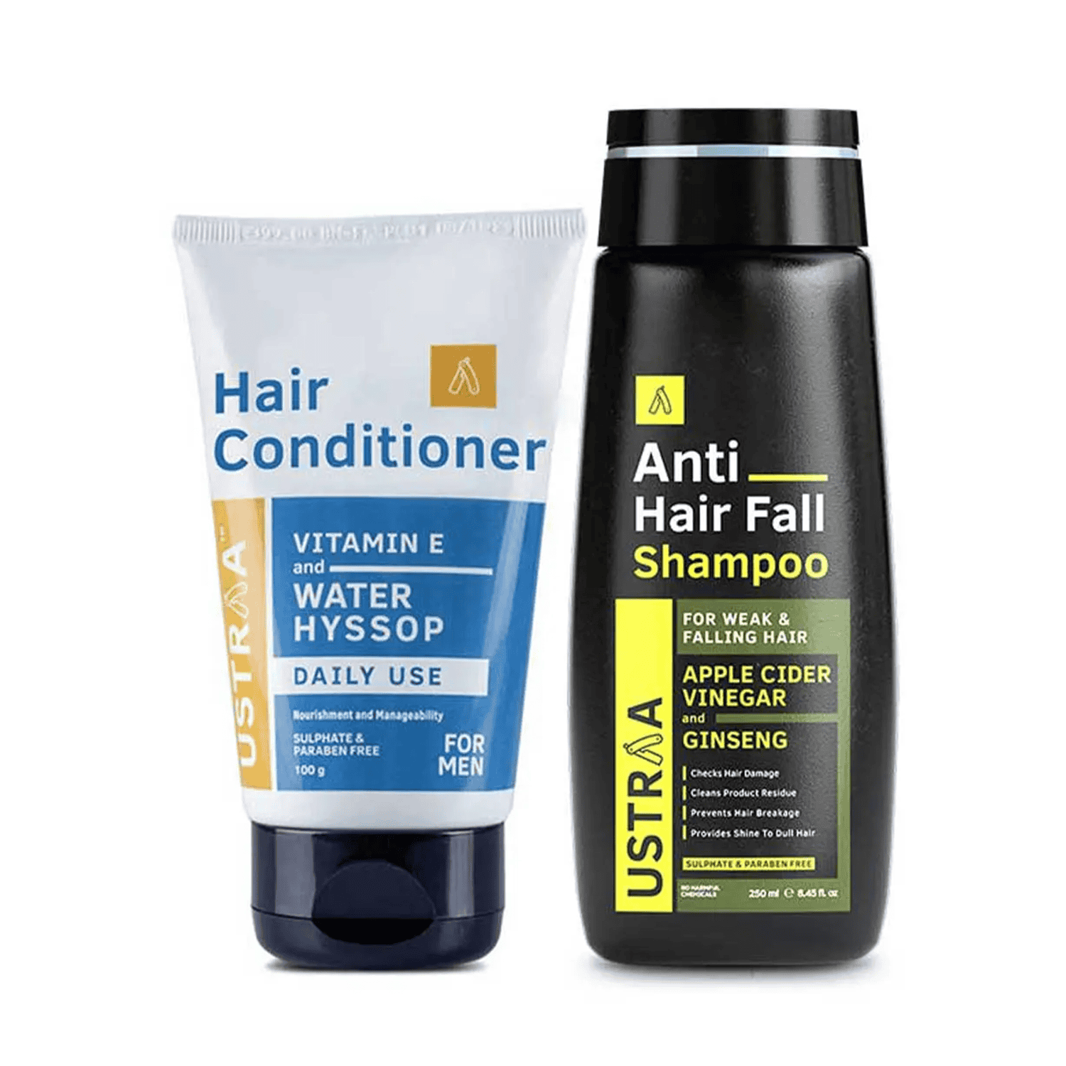 Ustraa | Ustraa Hair Conditioner Daily Use 100g & Anti Hairfall Shampoo 250ml - (2 Pcs)